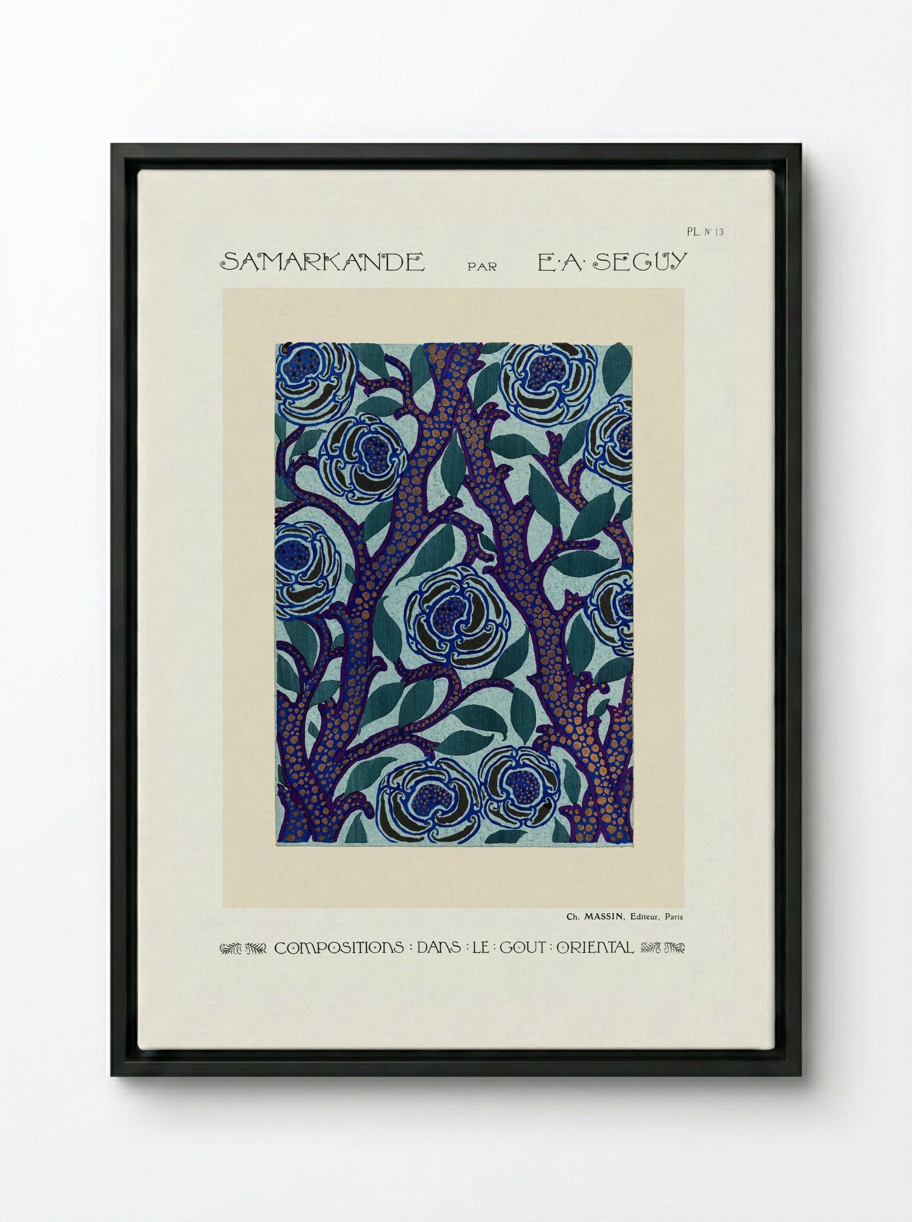 Samarkande, Plate 13 - Émile-Allain Séguy - Framed Canvas Black