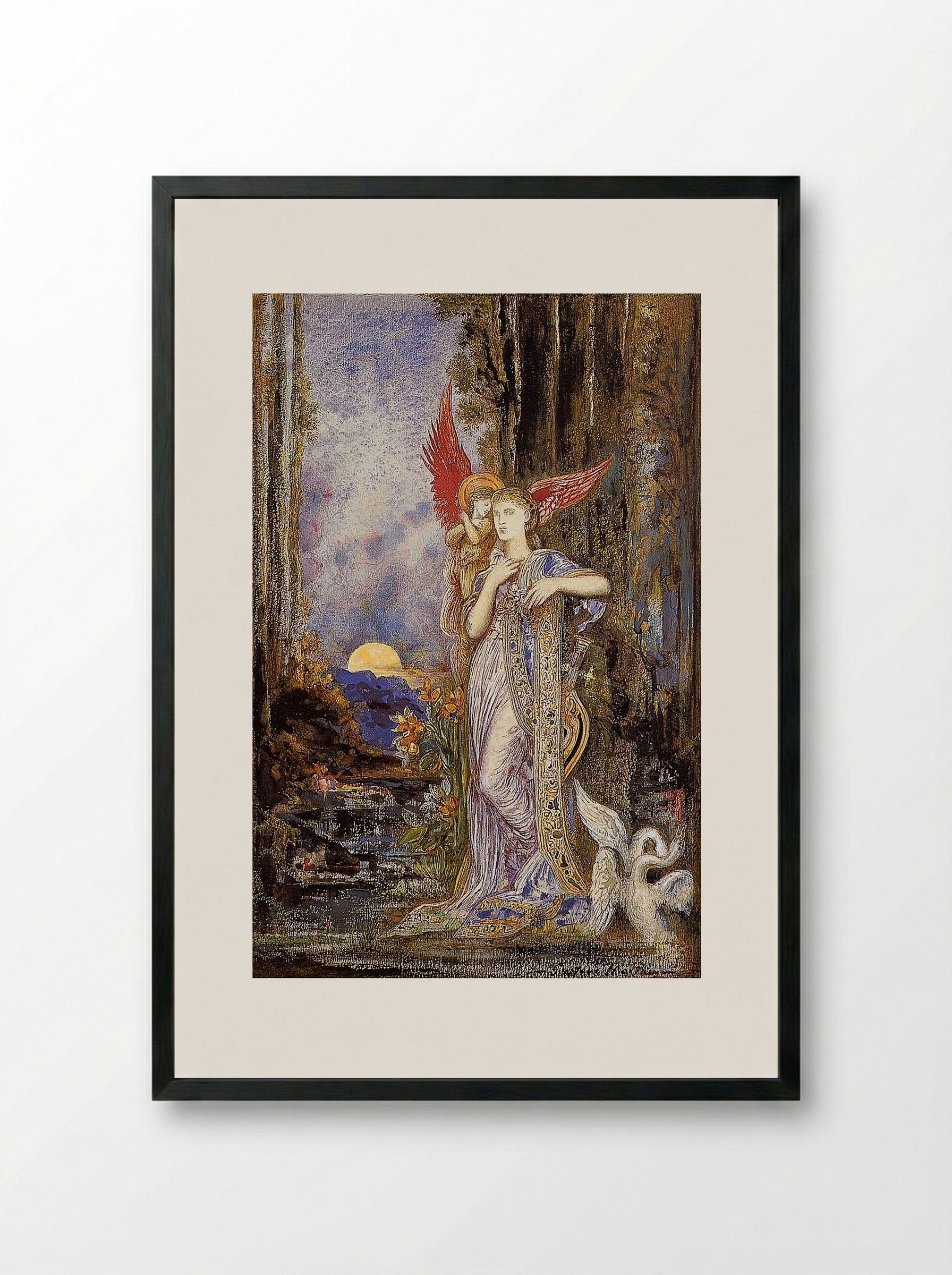 Inspiration - Gustave Moreau - Framed Print Black