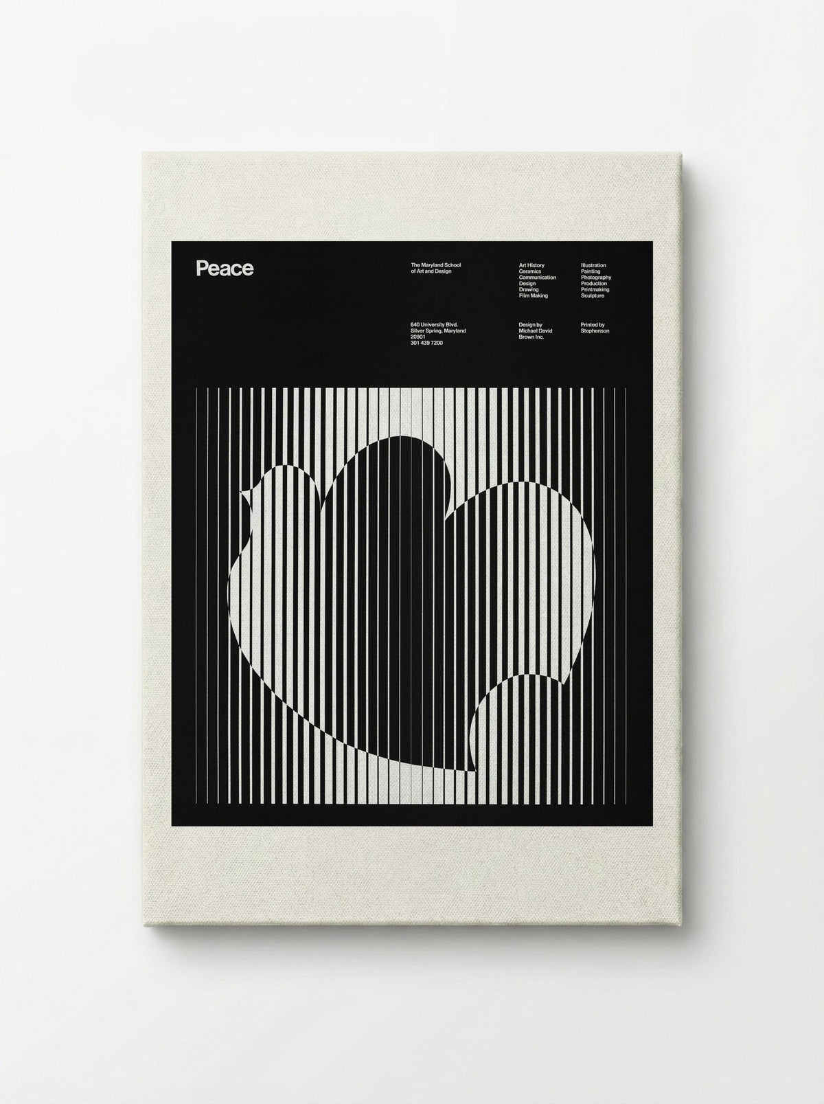 Peace (Maryland School of Art and Design Poster) - Michael David Brown - Canvas