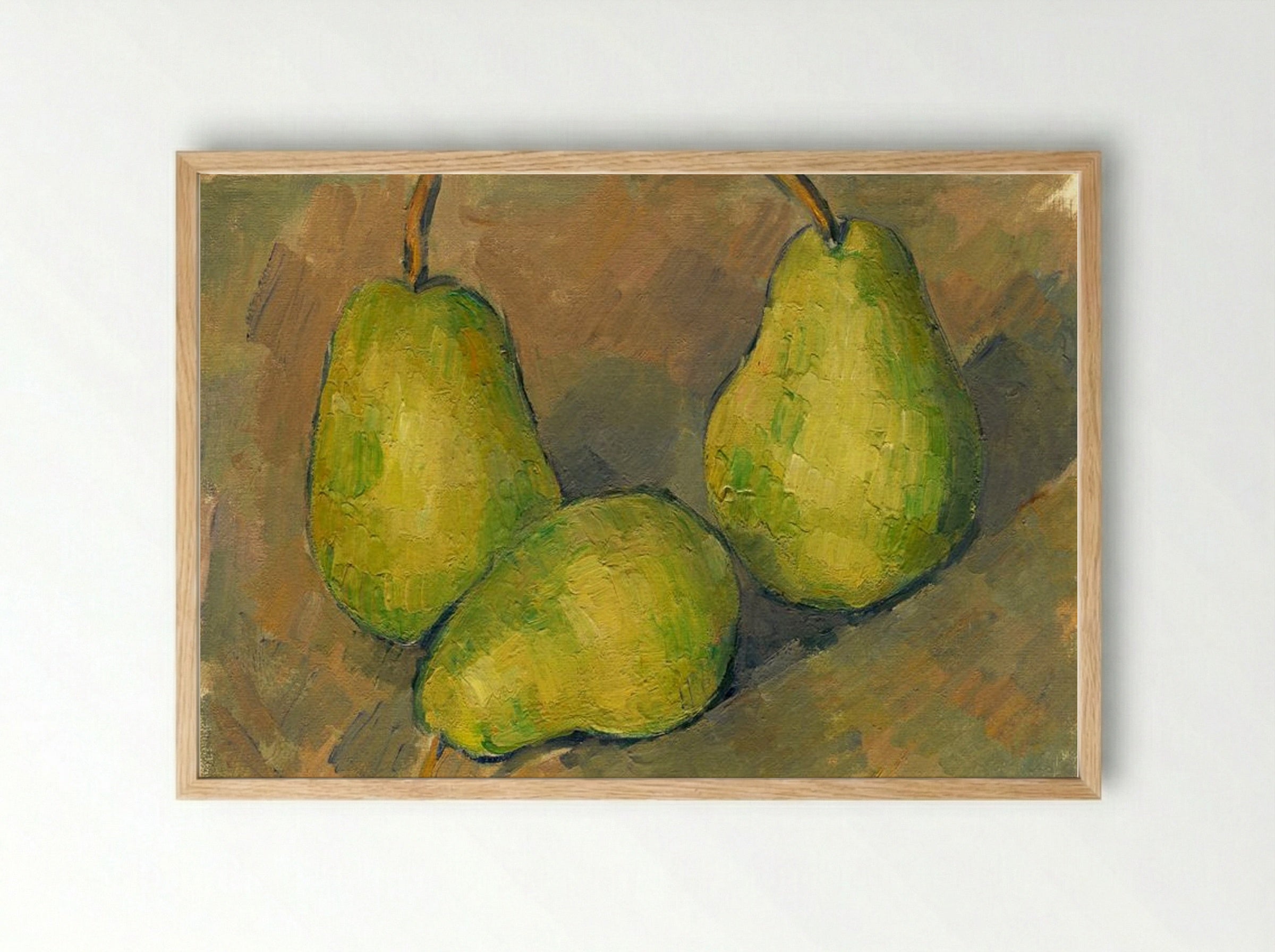 Three Pears - Paul Cézanne - Framed Print Wood