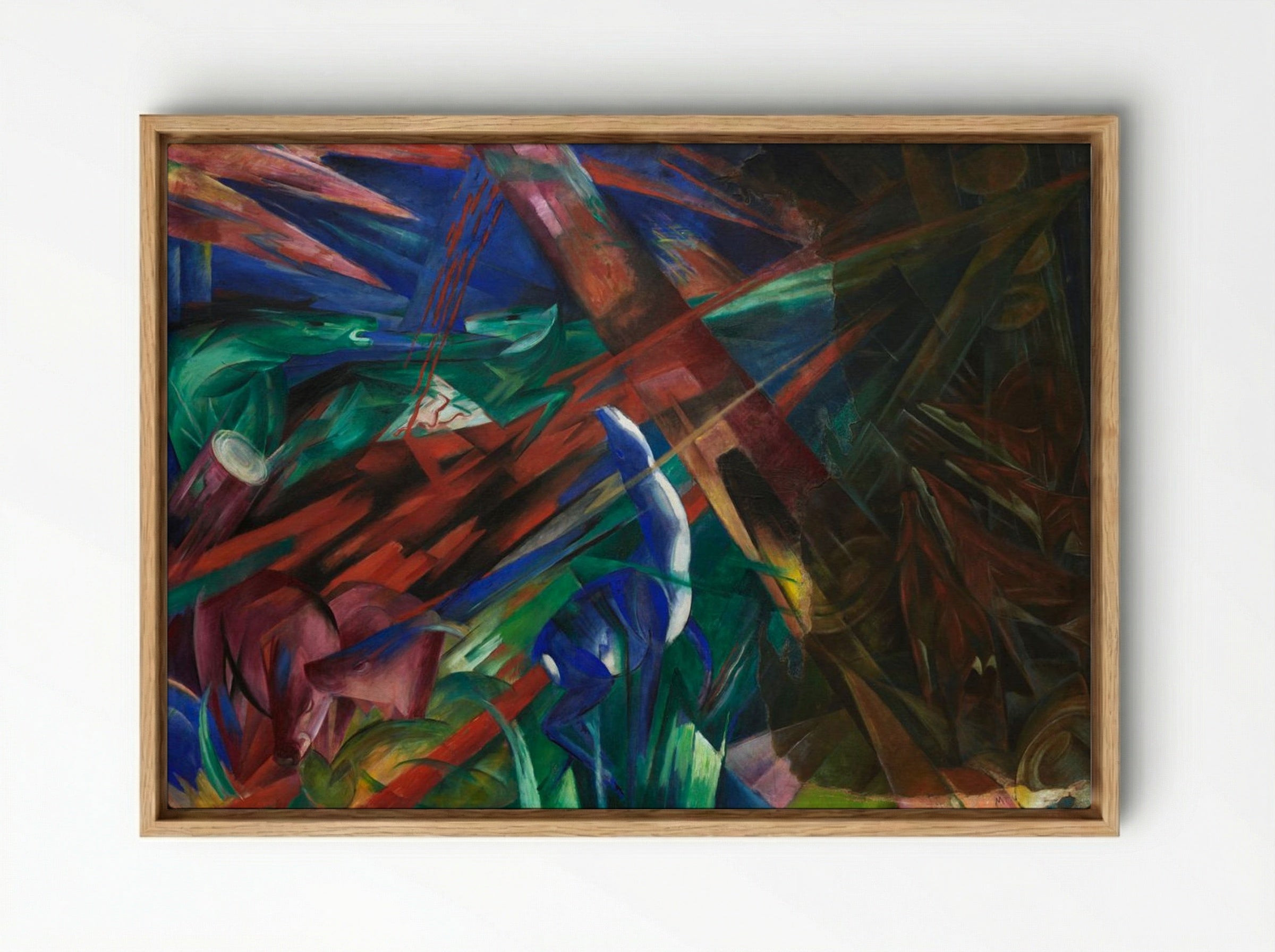 Animal Destinies - Franz Marc - Framed Canvas Wood