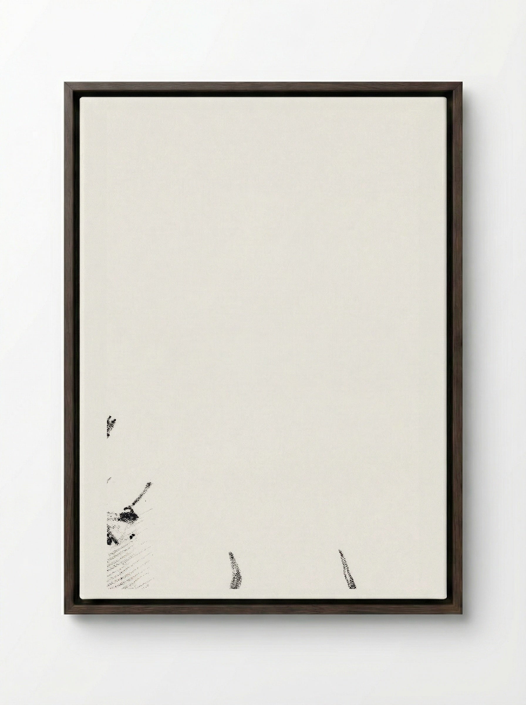Menu Card with Teachers and Students - Theo van Hoytema - Framed Canvas Dark Wood