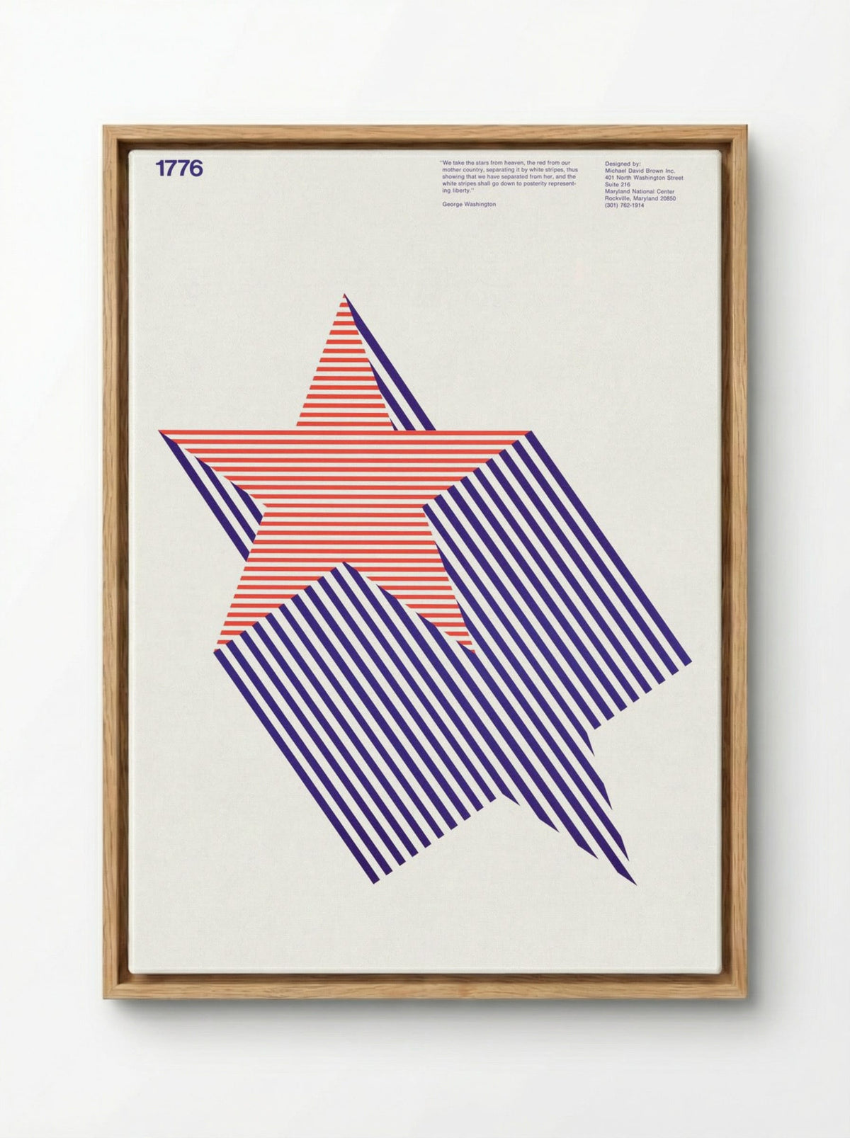 We take the stars from heaven, the red from our mother country - Michael David Brown - Framed Canvas Wood