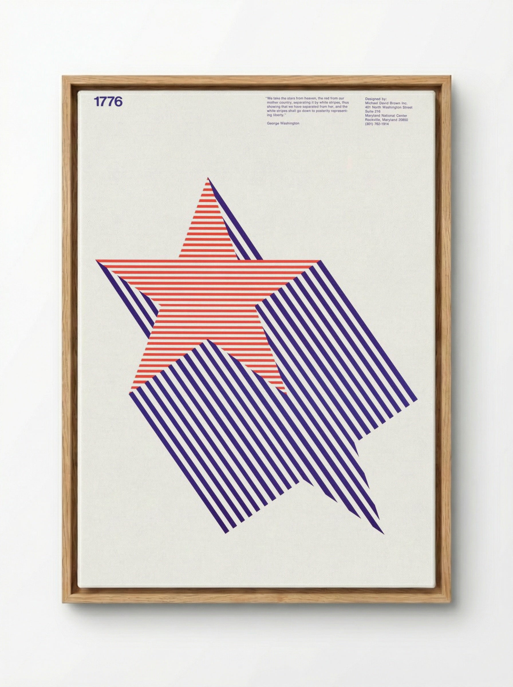 We take the stars from heaven, the red from our mother country - Michael David Brown - Framed Canvas Wood