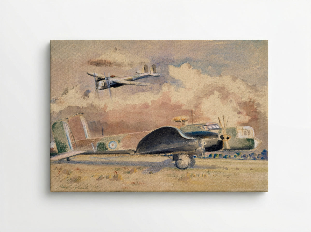 Whitley Bombers Sunning - Paul Nash - Canvas
