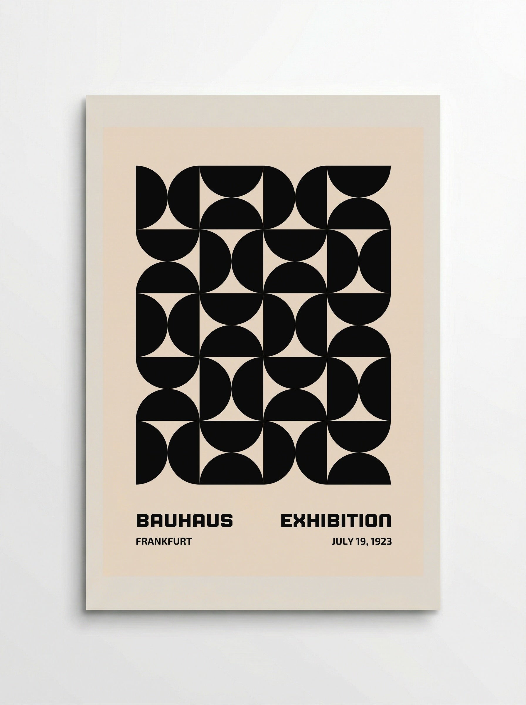 Bauhaus Modular Geometry - Black Edition (1923 Frankfurt) - Poster