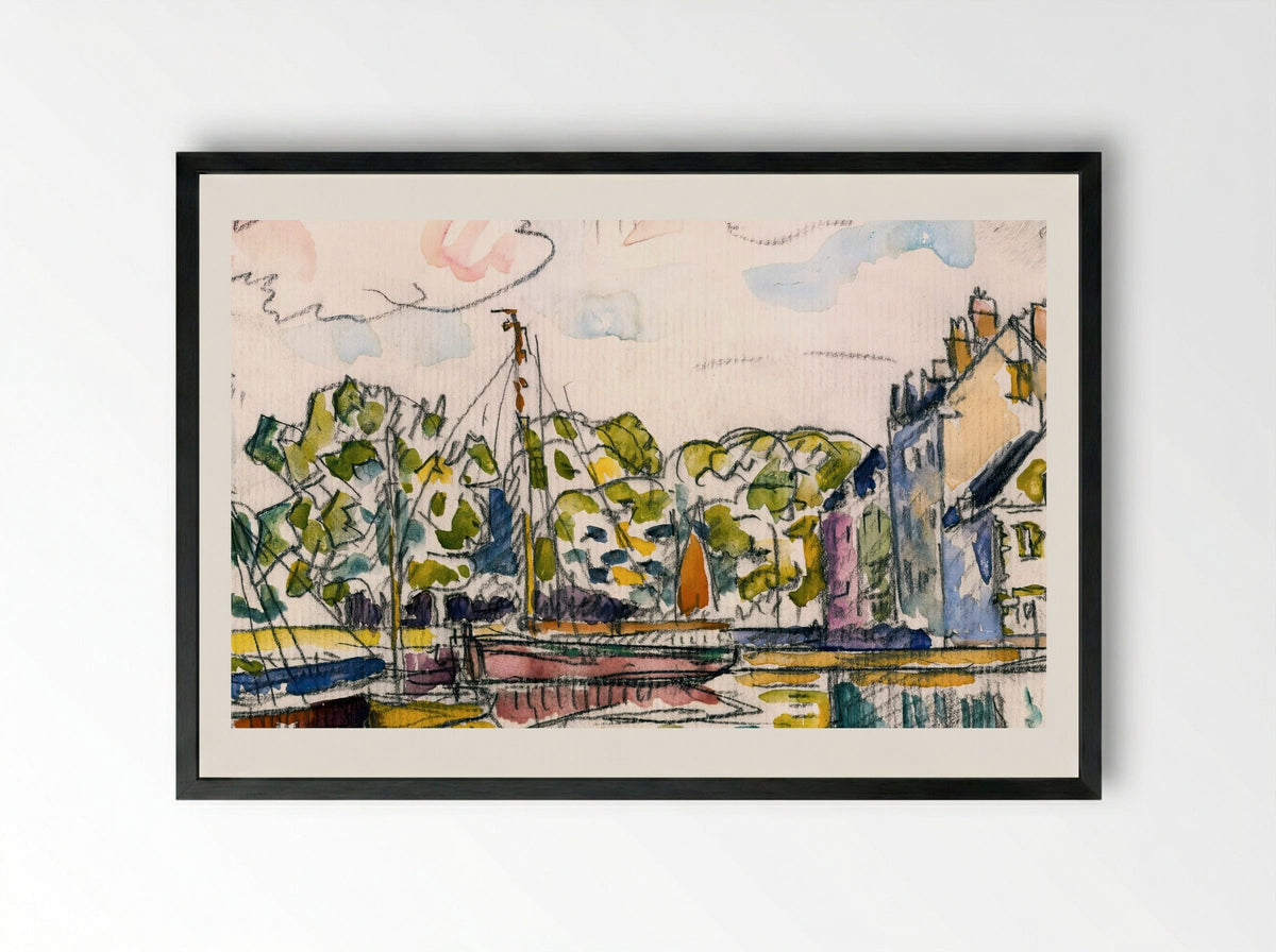 Le Croisic - Paul Signac - Framed Print Black