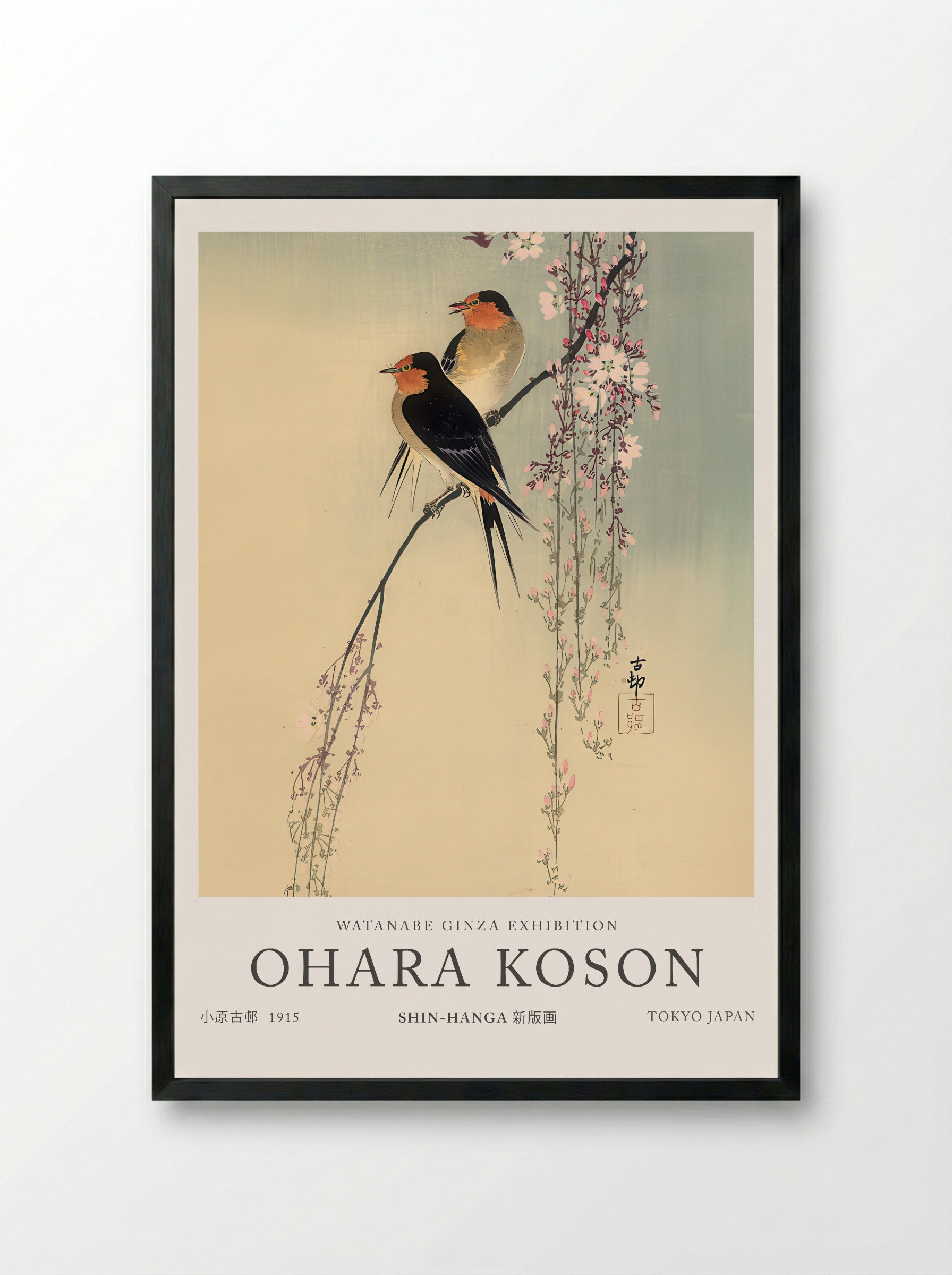 Swallows With Cherry Blossom - Ohara Koson