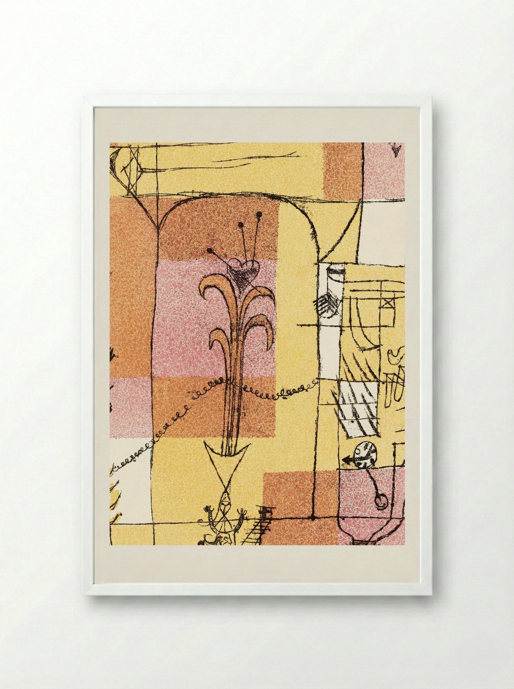 In the Spirit of Hoffmann - Paul Klee - Framed Print White
