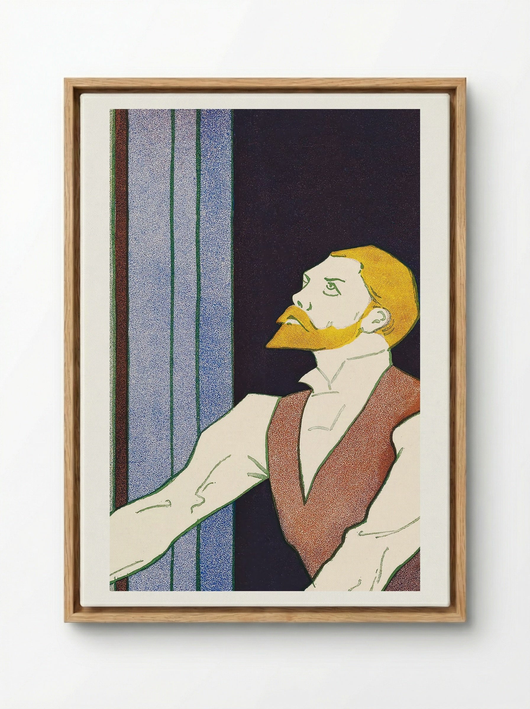 The Martian by DV Maurier - Edward Penfield - Framed Canvas Wood