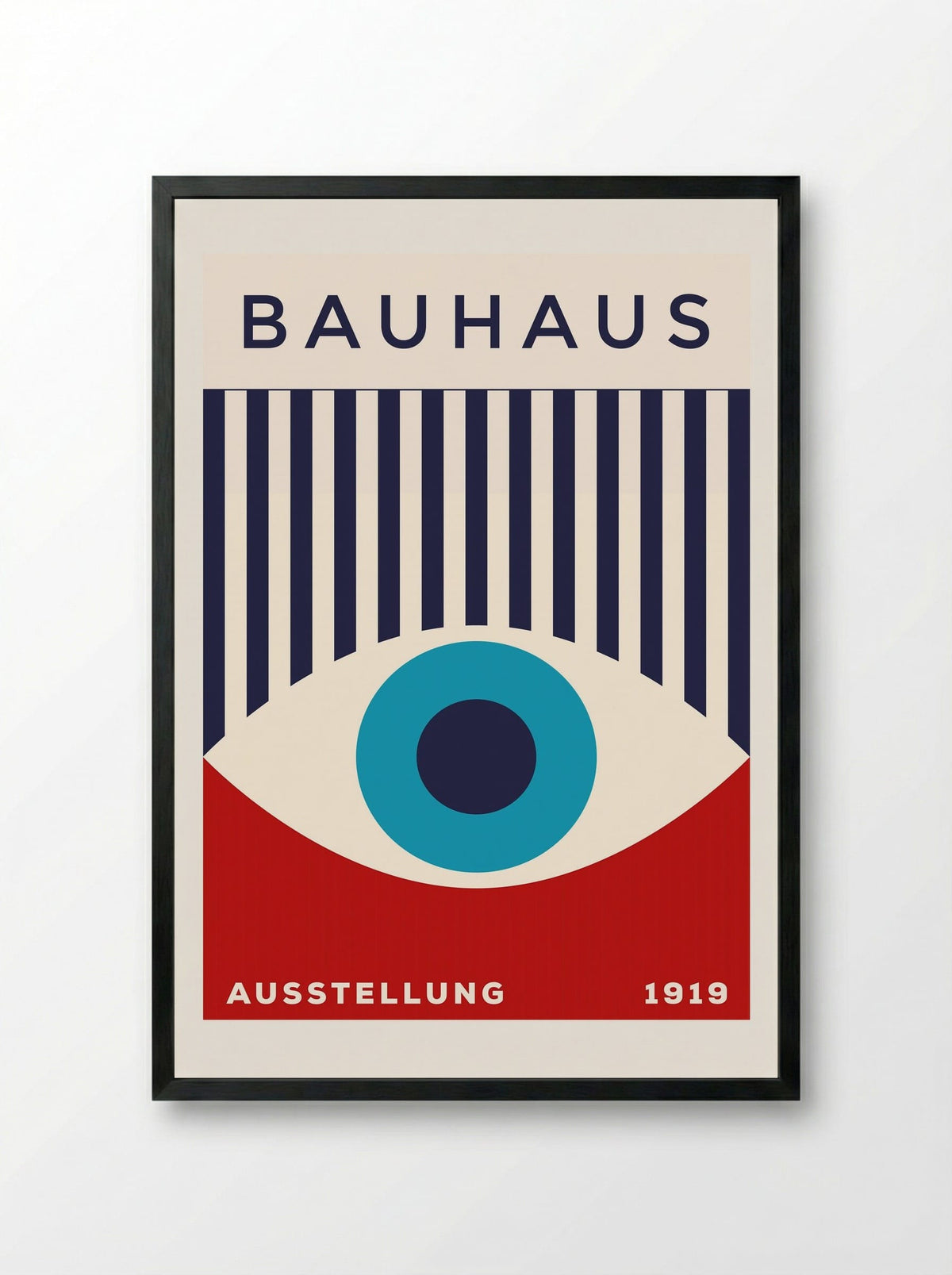 Bauhaus Eye Exhibition Poster - Framed Print Black