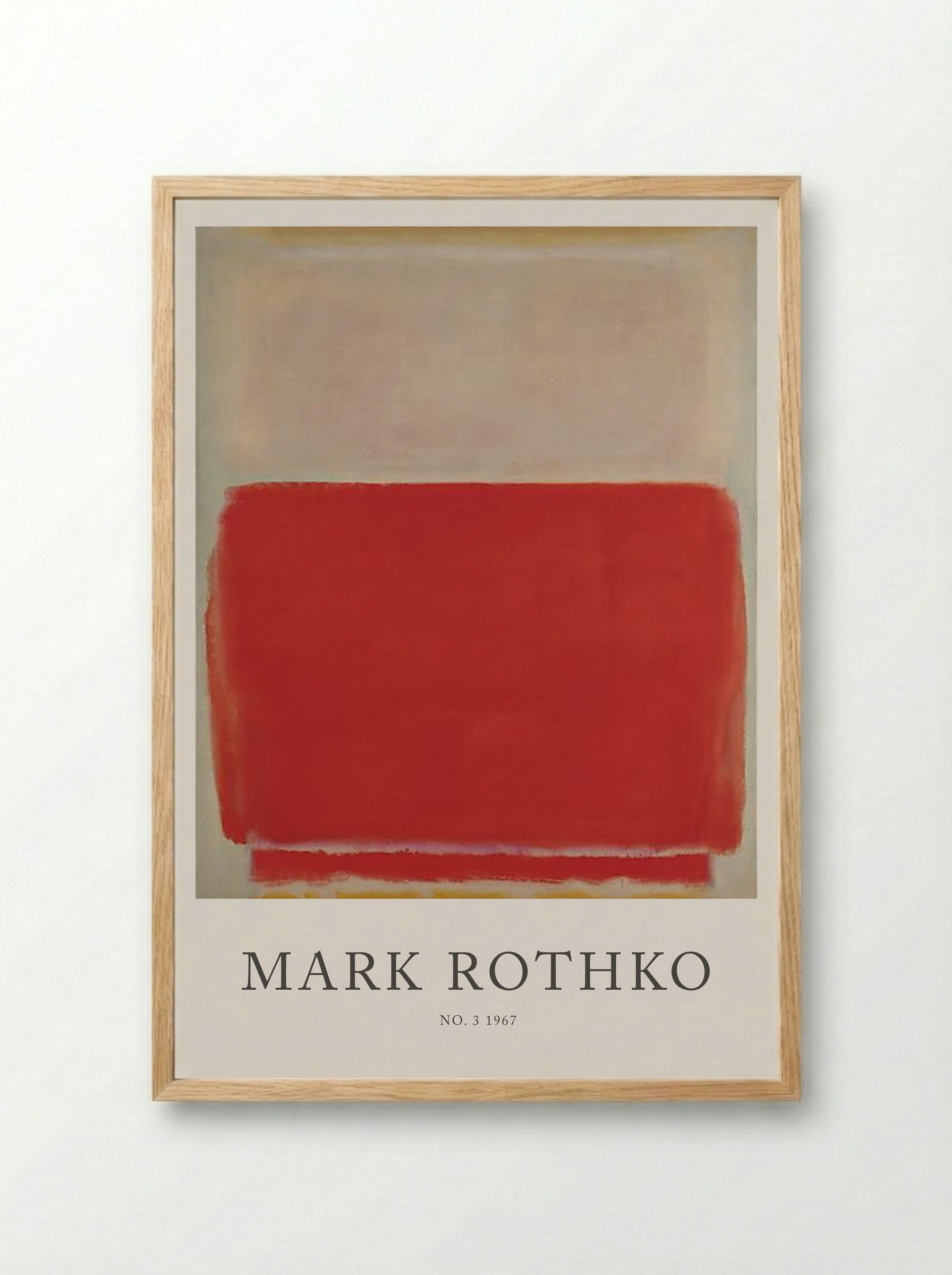 No. 3, 1967 - Mark Rothko - Framed Print Wood