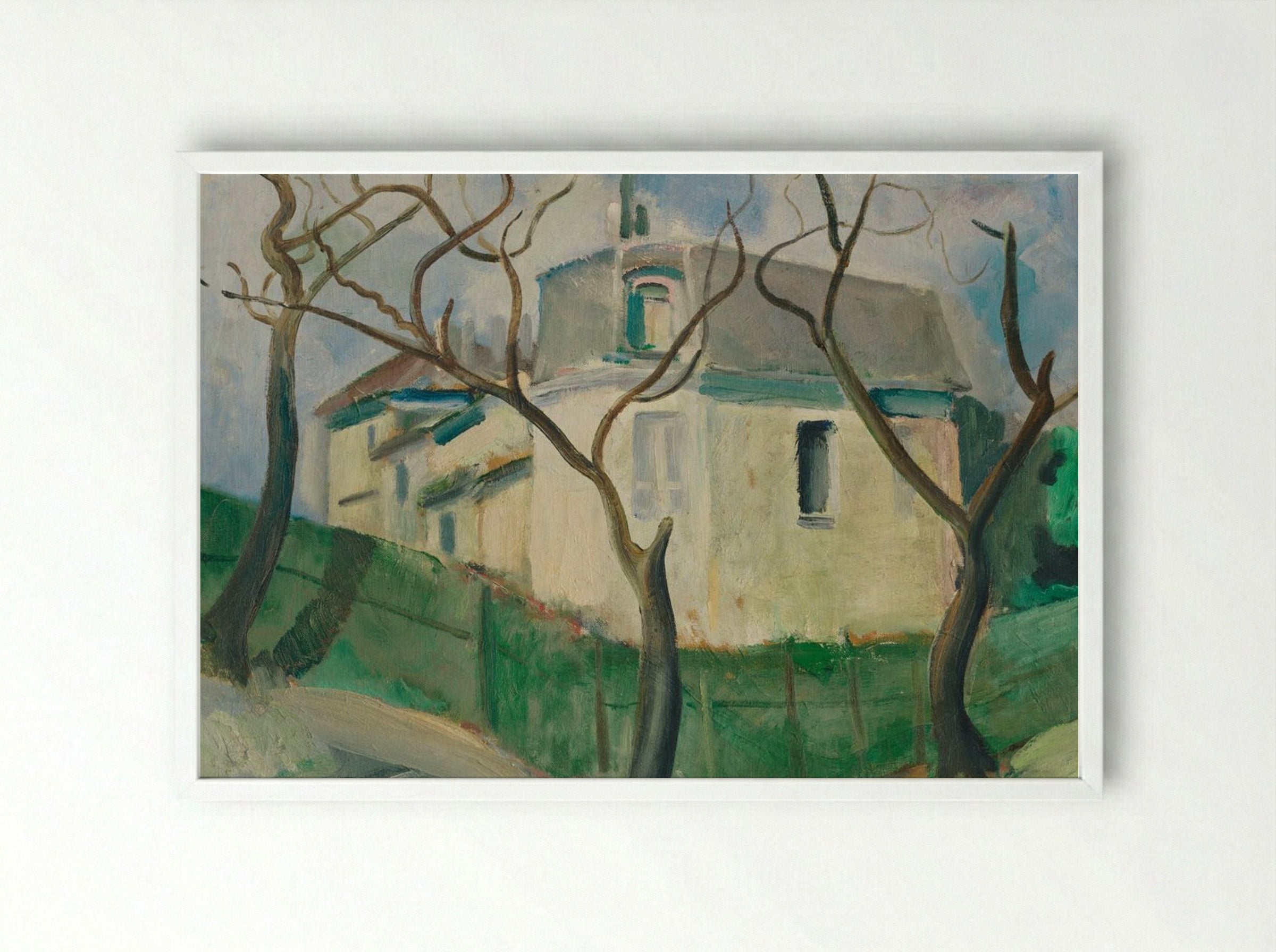 Villa in the Garden - Cyprián Majerník - Framed Print White