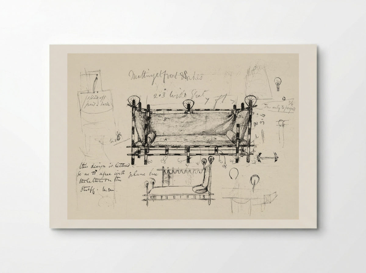 Two Designs for a Sofa - William Morris - Poster