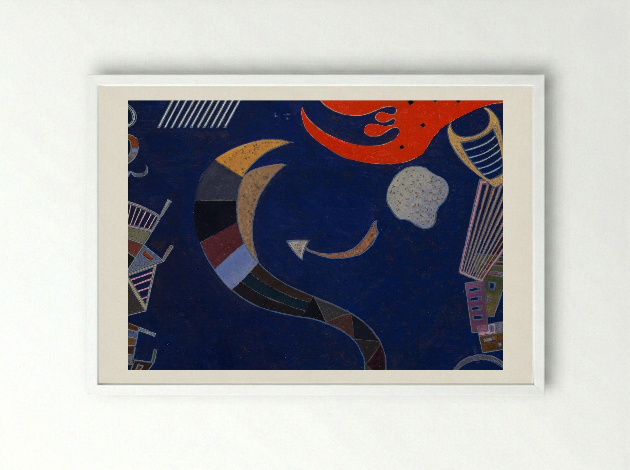 La flèche - Wassily Kandinsky - Framed Print White