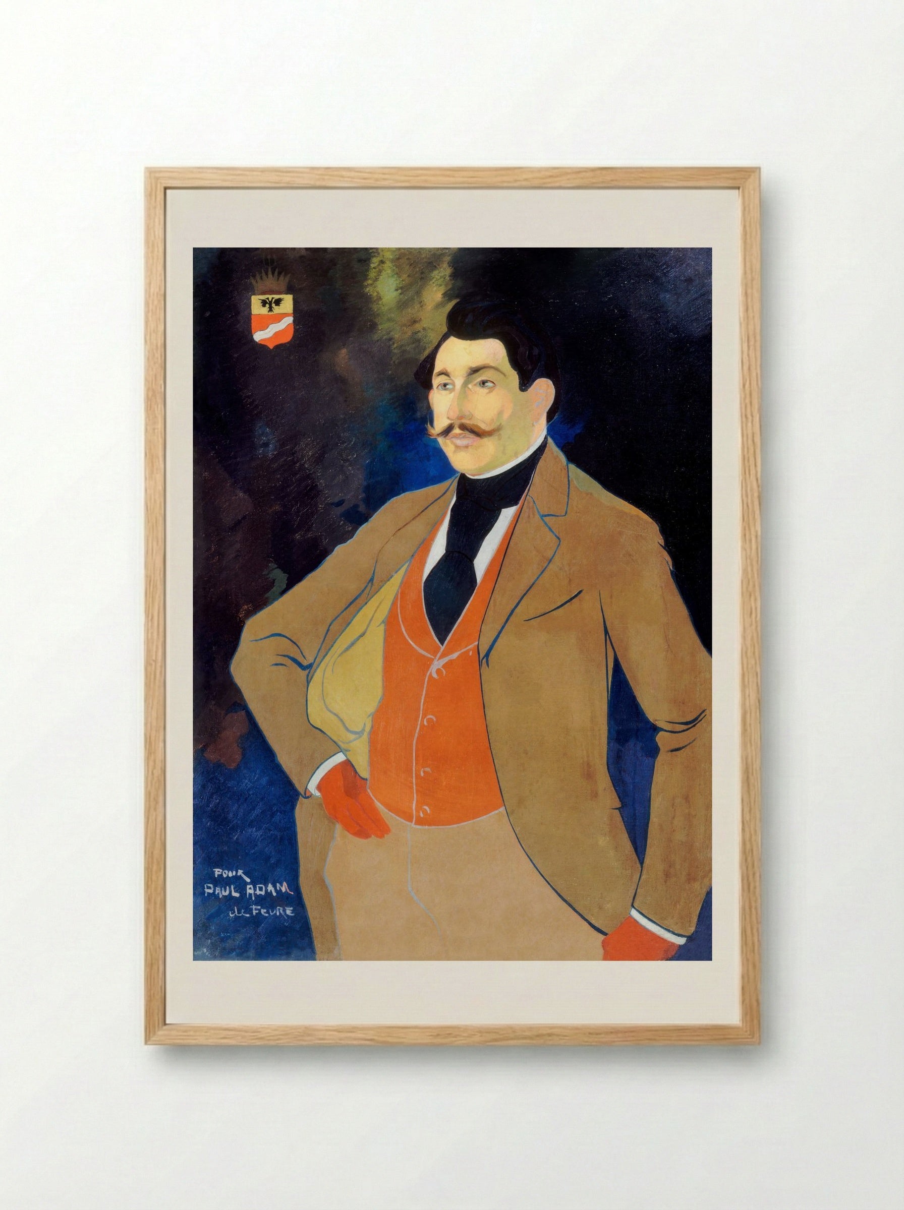 Portrait of Paul Adam - Georges de Feure - Framed Print Wood