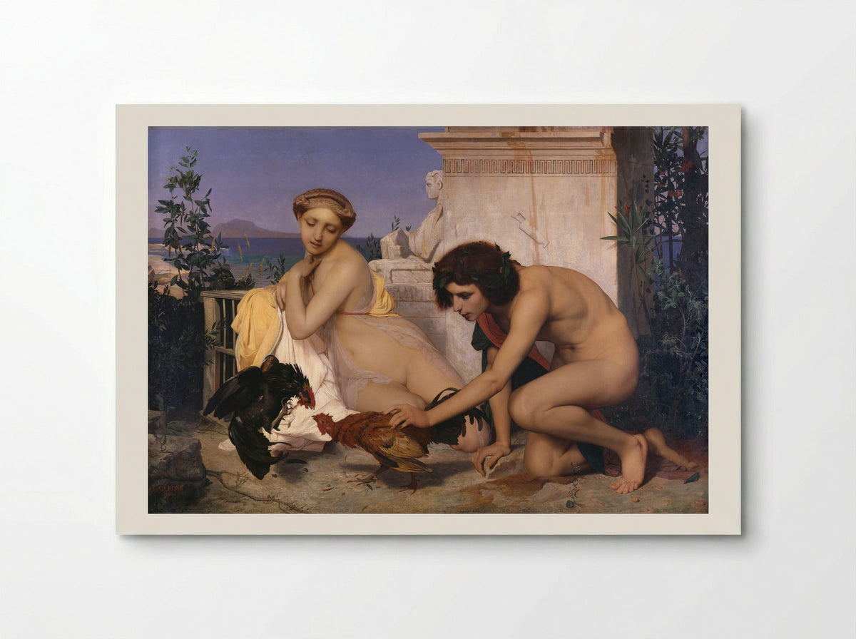 Young Greeks Attending a Cock Fight - Jean-Léon Gérôme - Poster