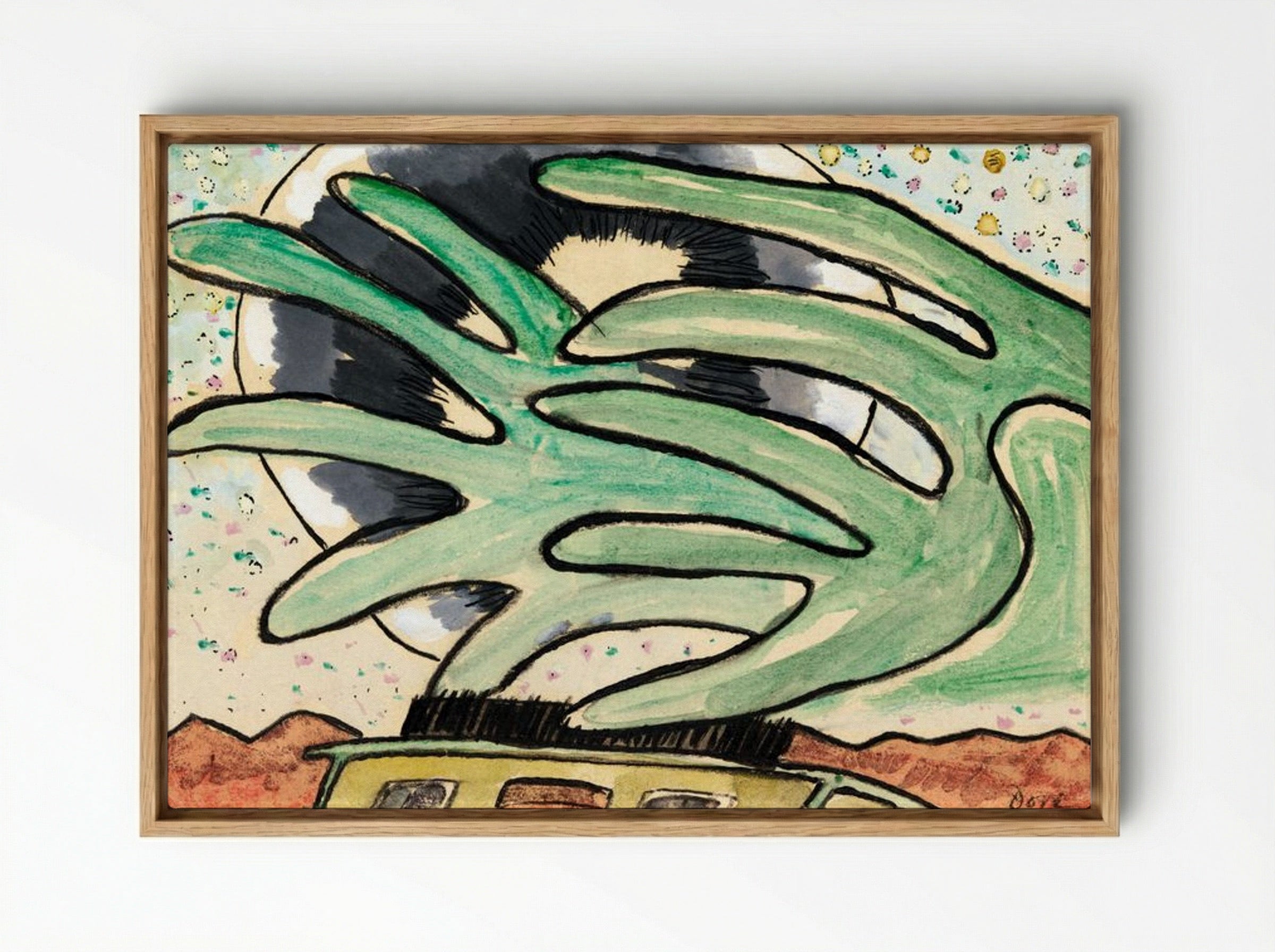 Silver Ball, Barge, and Trees - Arthur Dove - Framed Canvas Wood