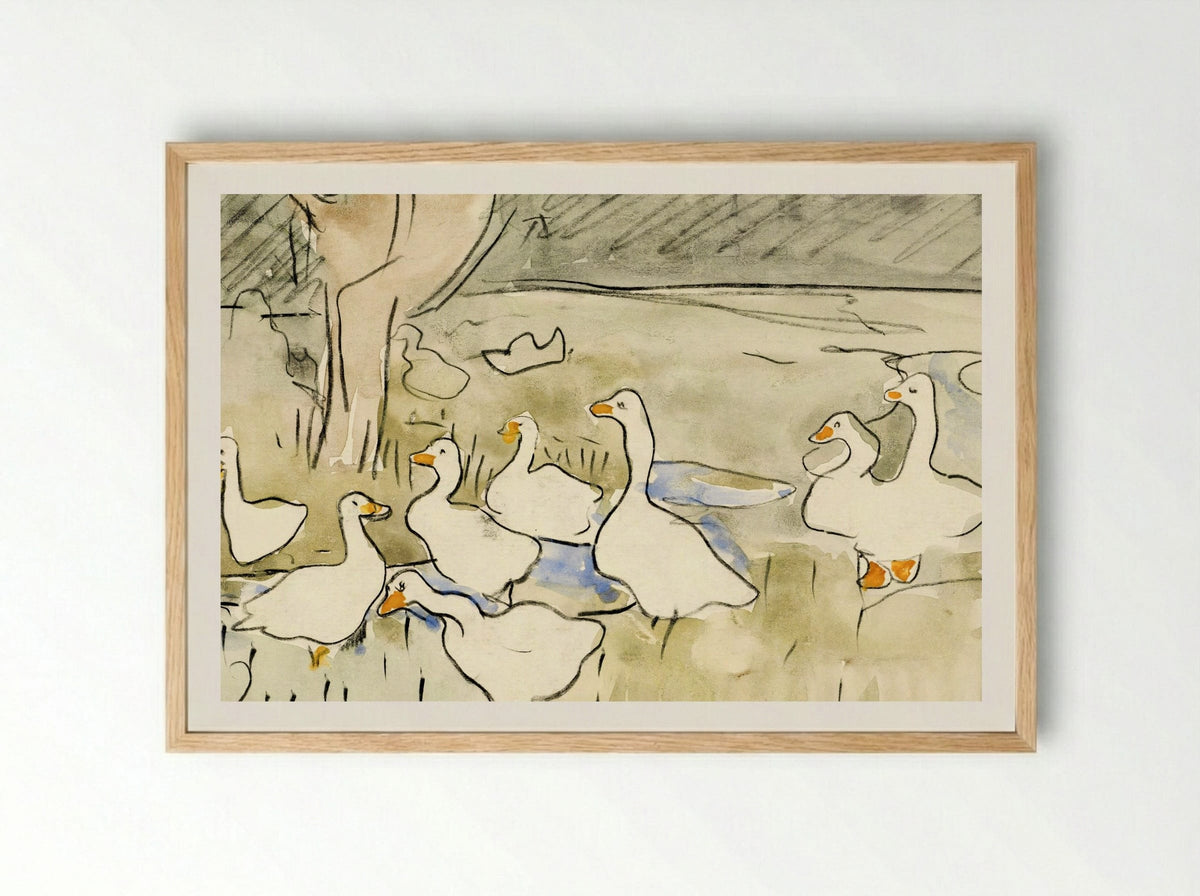 Ducks - Theo van Hoytema - Framed Print Wood