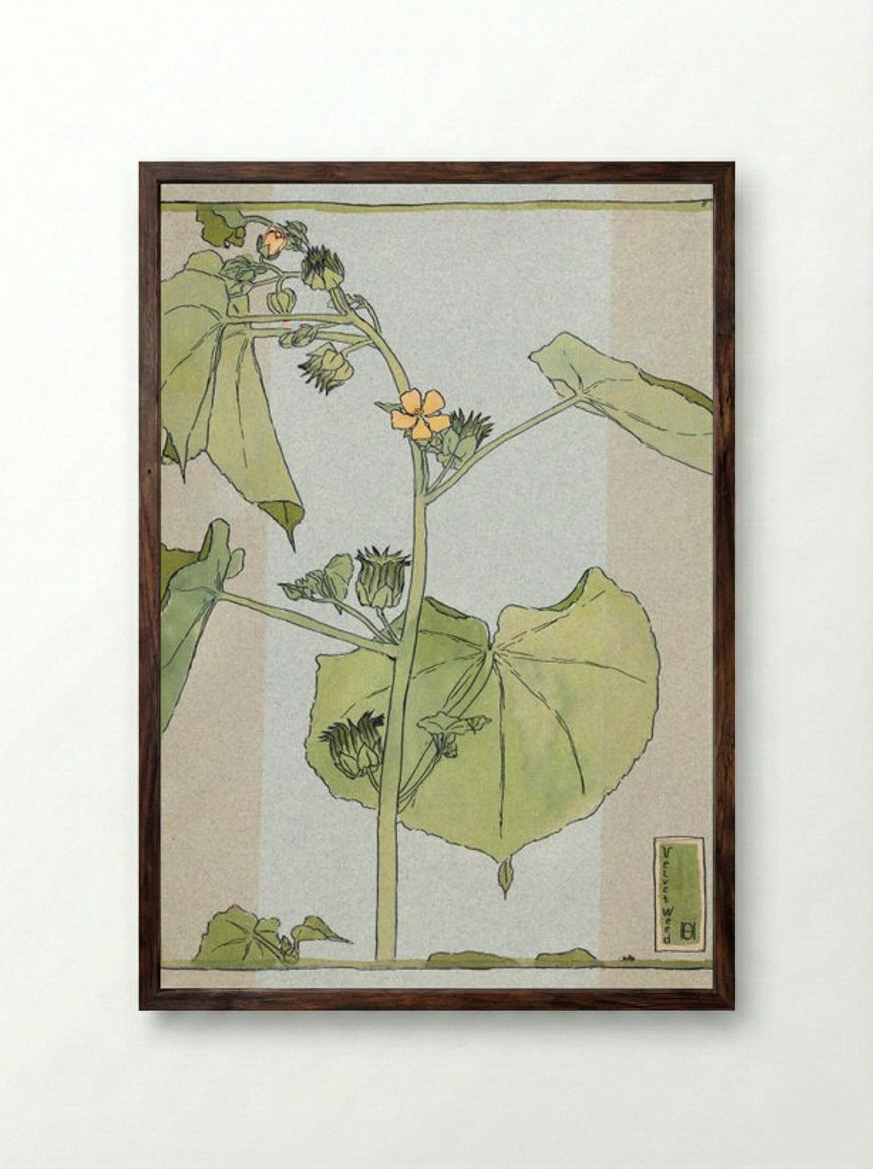 Velvet Weed - Hannah Borger Overbeck - Framed Print Dark Wood
