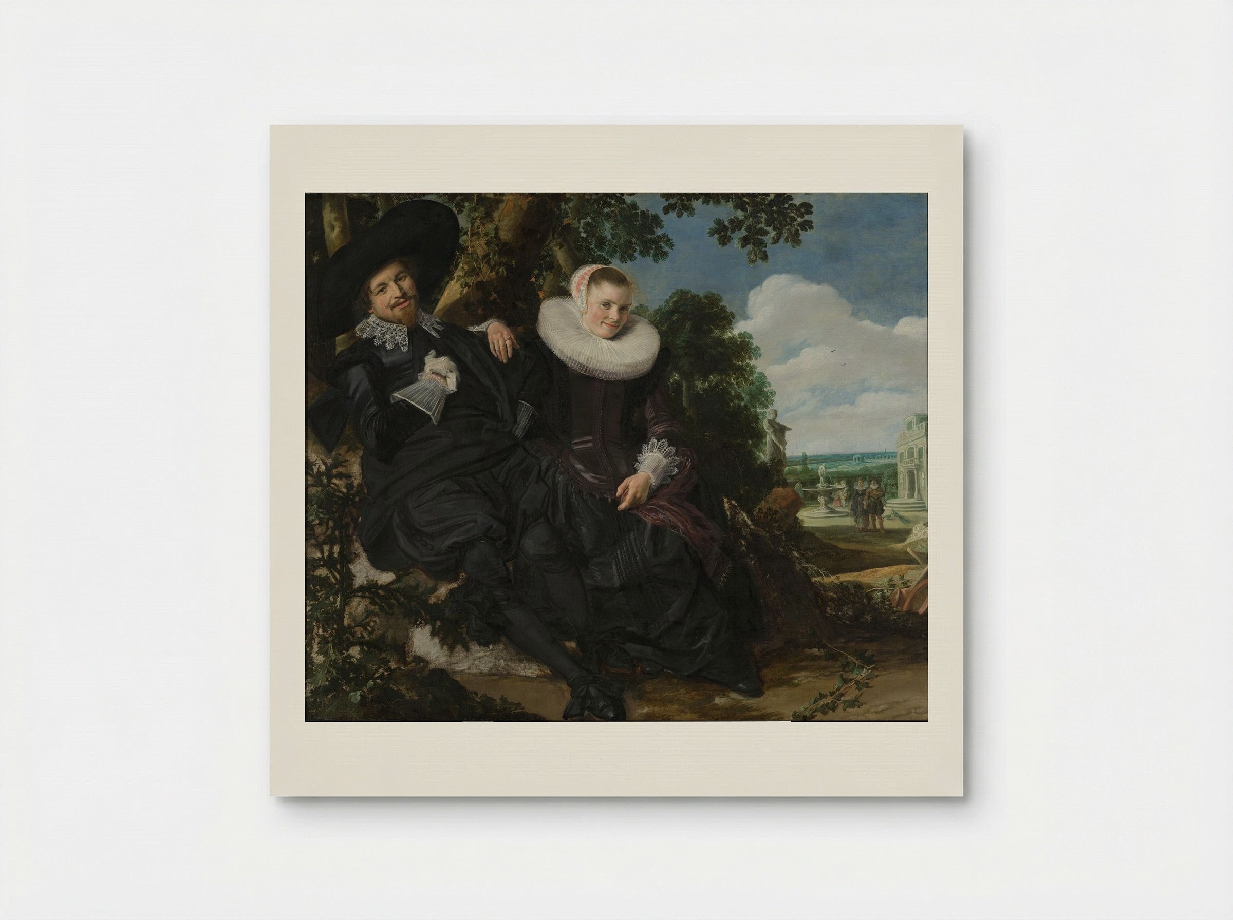Portrait of a Married Couple, Likely Isaac Abrahamsz Massa and Beatrix van der Laen - Frans Hals - Poster
