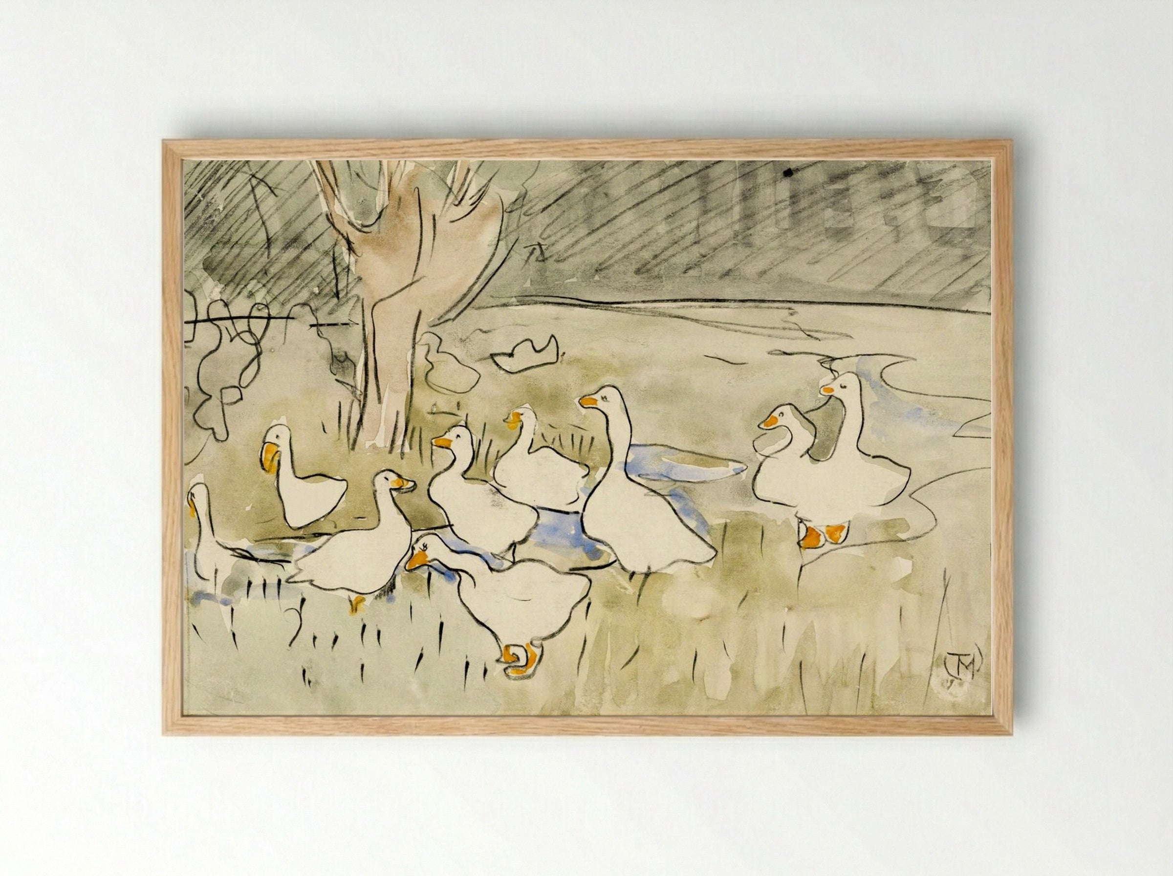 Ducks - Theo van Hoytema - Framed Print Wood