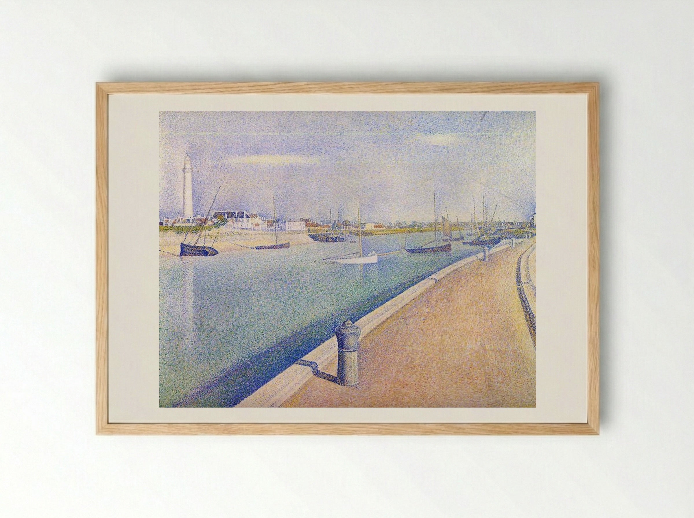 The Channel of Gravelines, Petit Fort Philippe - Georges Seurat - Framed Print Wood