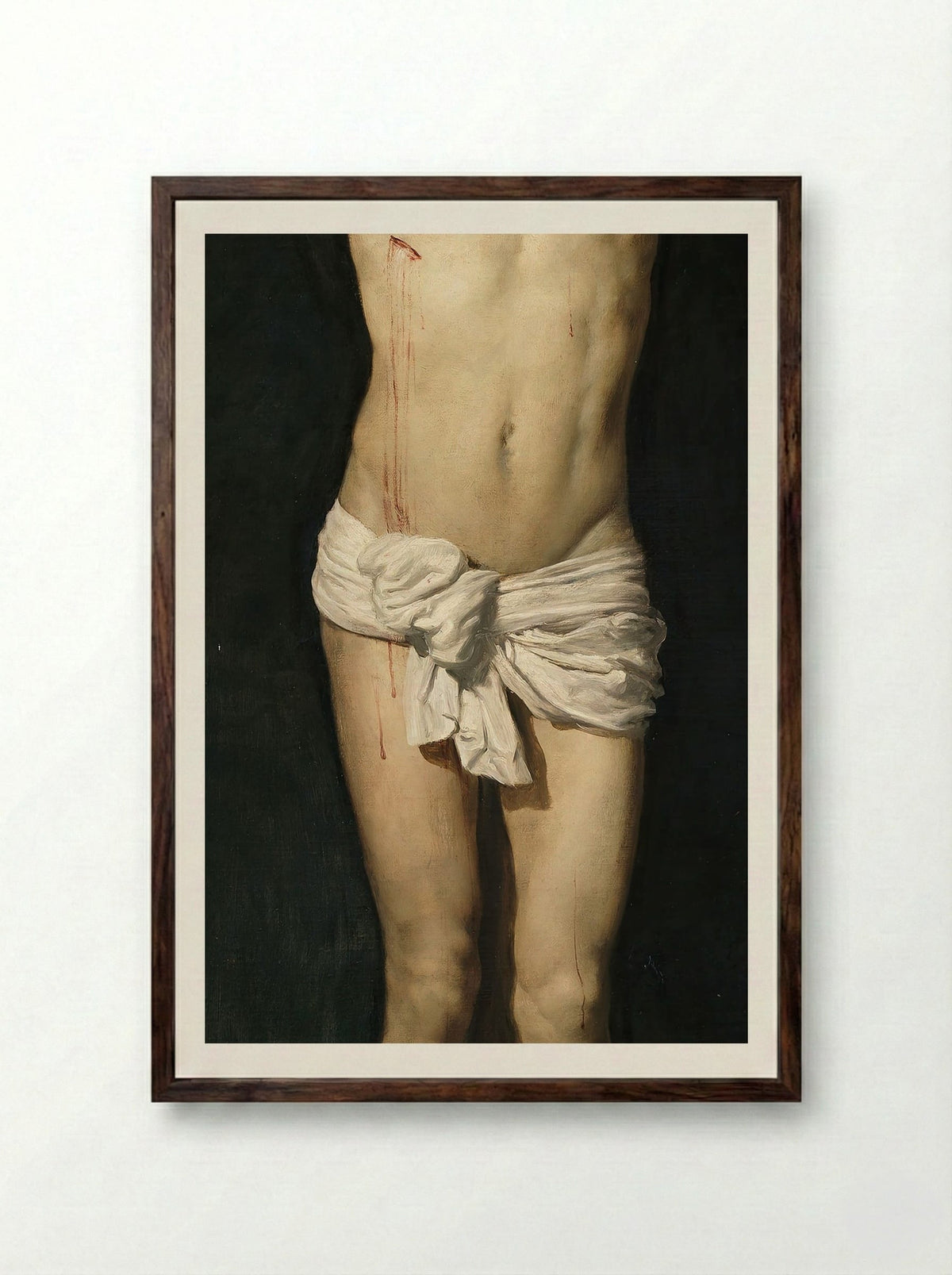 Christ Crucified - Diego Velázquez - Framed Print Dark Wood