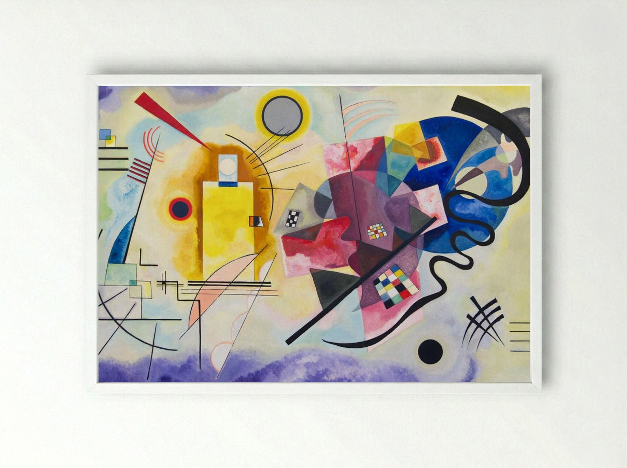 Yellow-Red-Blue - Wassily Kandinsky - Framed Print White
