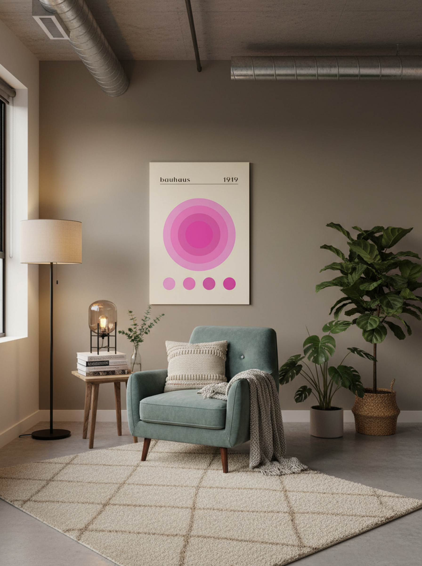 Bauhaus Radiant Pink Circles 1919 - Lifestyle