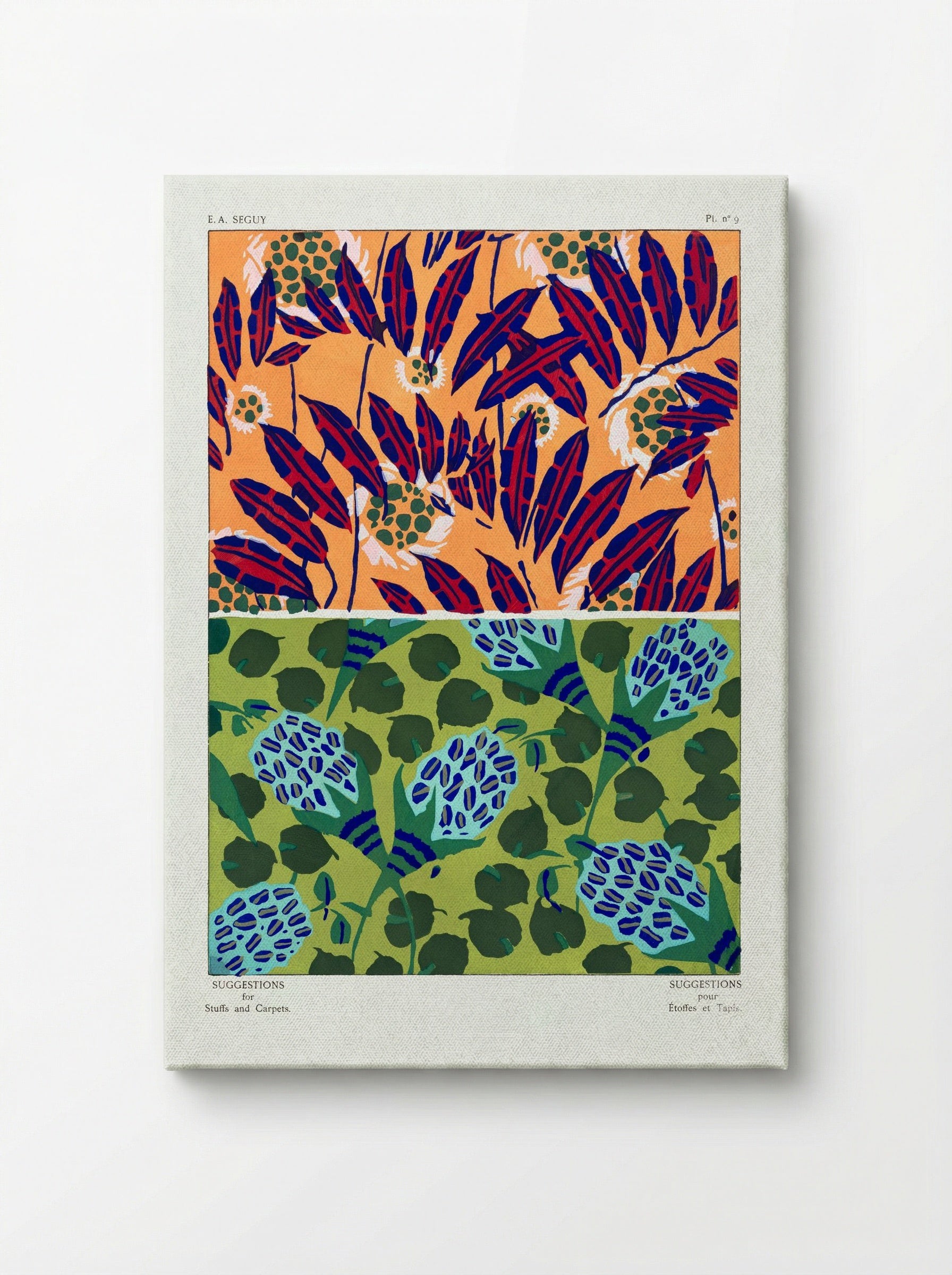 Suggestions for Stuffs and Carpets, Plate 9 - Émile-Allain Séguy - Canvas