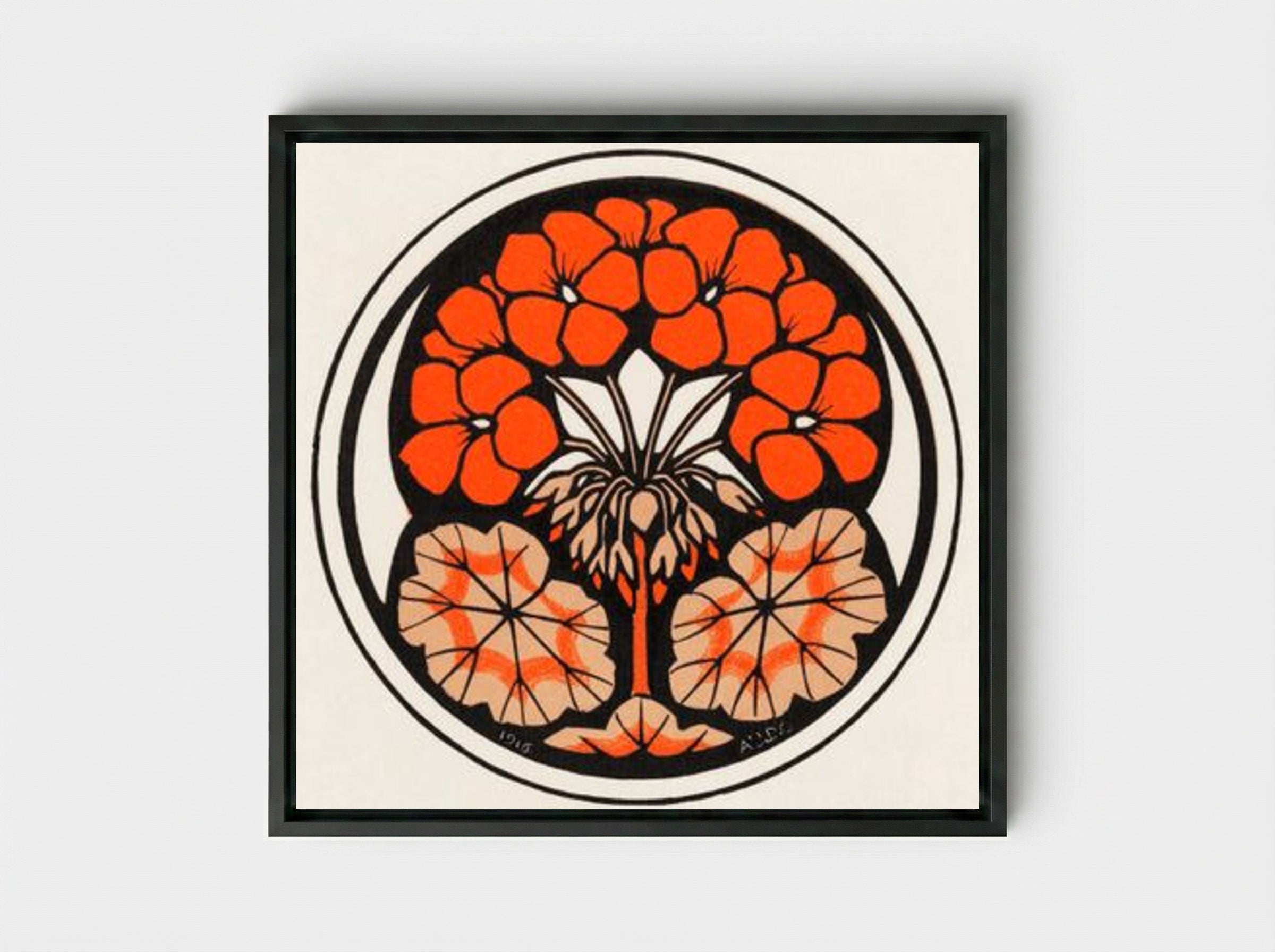 East Indian Cherry - Julie de Graag - Framed Canvas Black