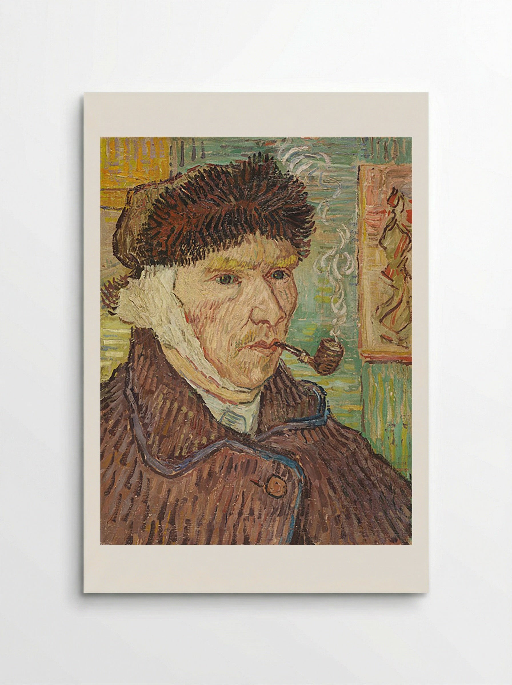 Self-Portrait with Bandaged Ear and Pipe - Vincent van Gogh - Poster
