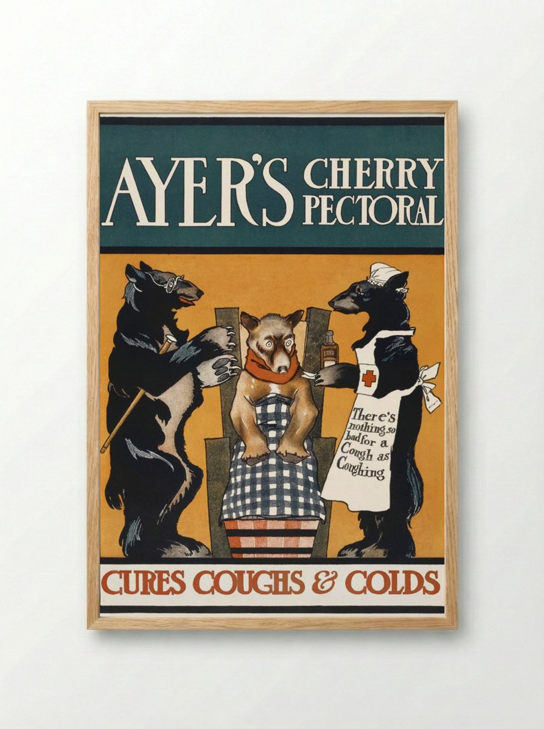 Ayer's Cherry Pectoral - Edward Penfield - Framed Print Wood