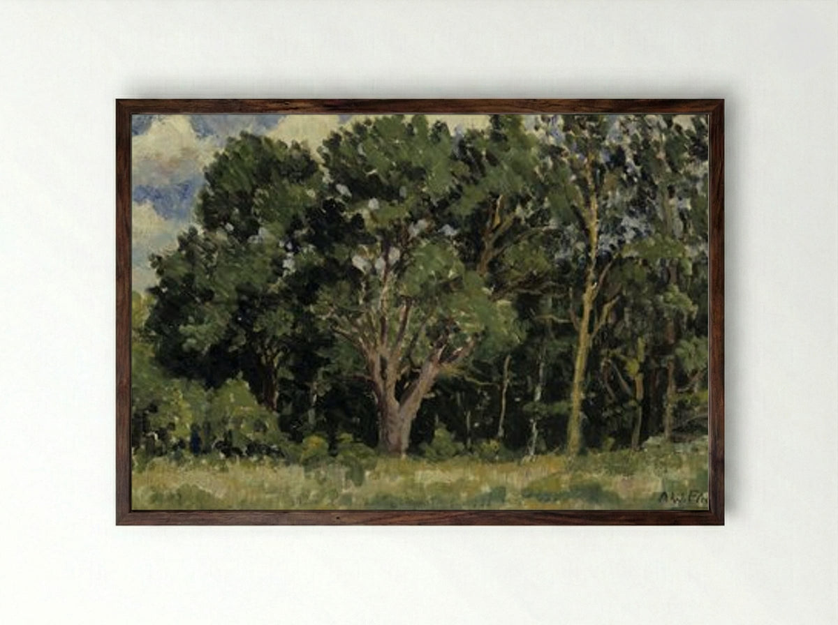 The Wood - Alfred William Finch - Framed Print Dark Wood
