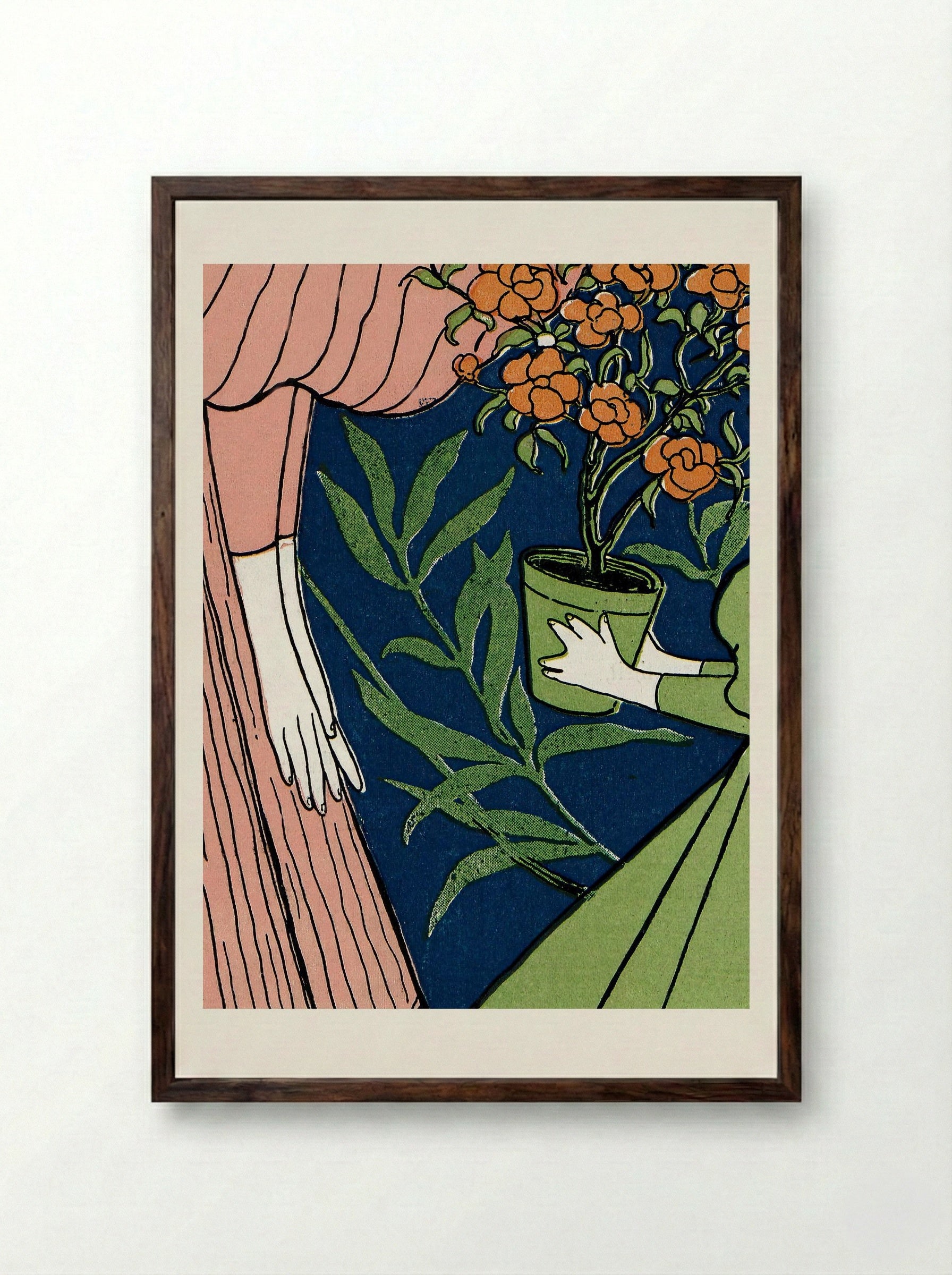 Jugend, Issue No. 40 - Josef Rudolf Witzel - Framed Print Dark Wood