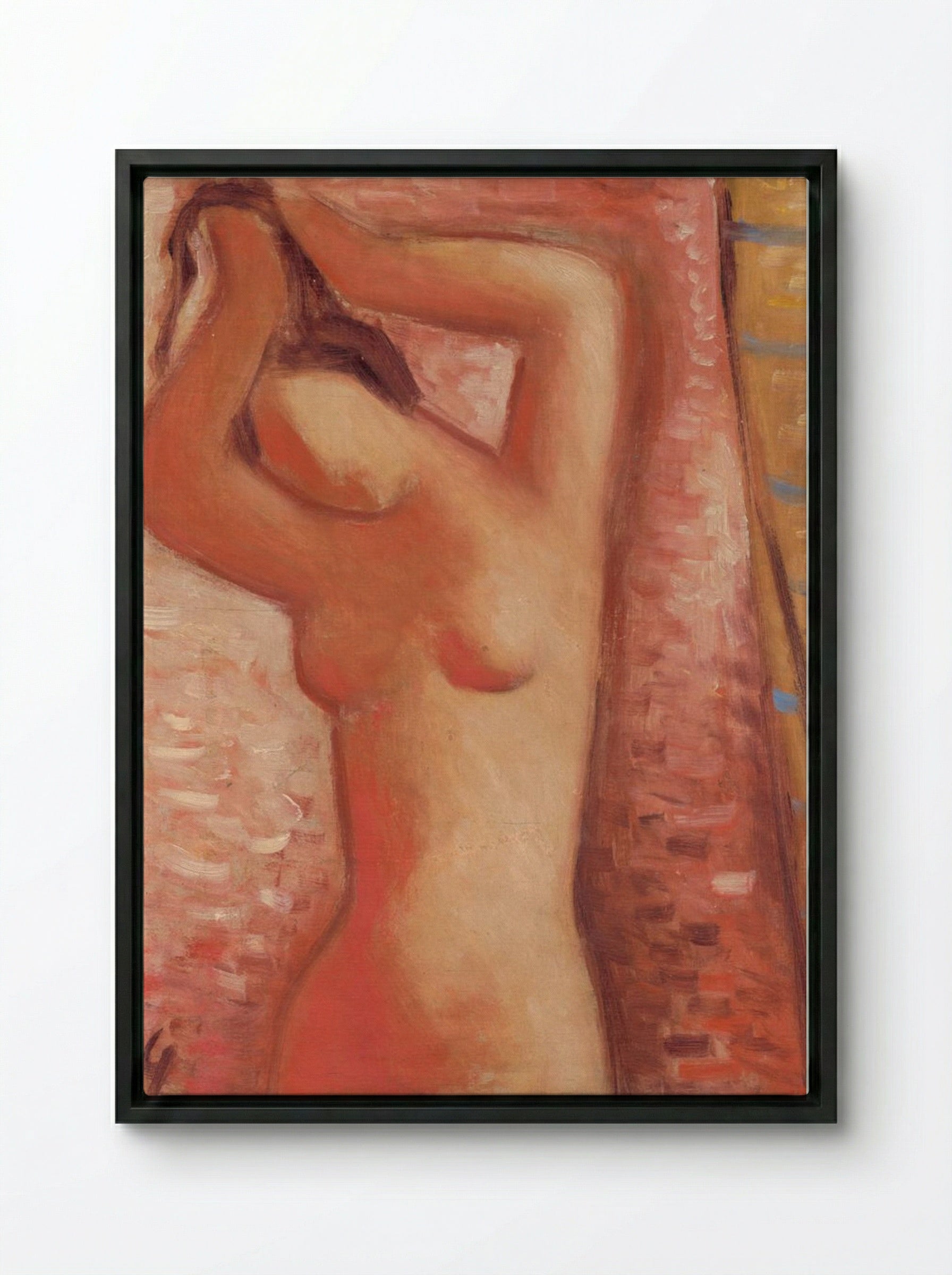 After Bath - Mikuláš Galanda - Framed Canvas Black