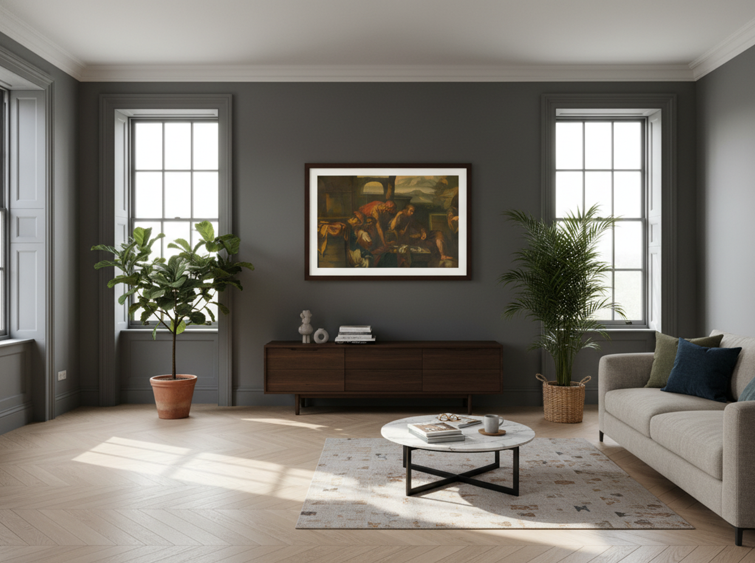 Biblical Scene with Figures - Fine Art Print - Lifestyle