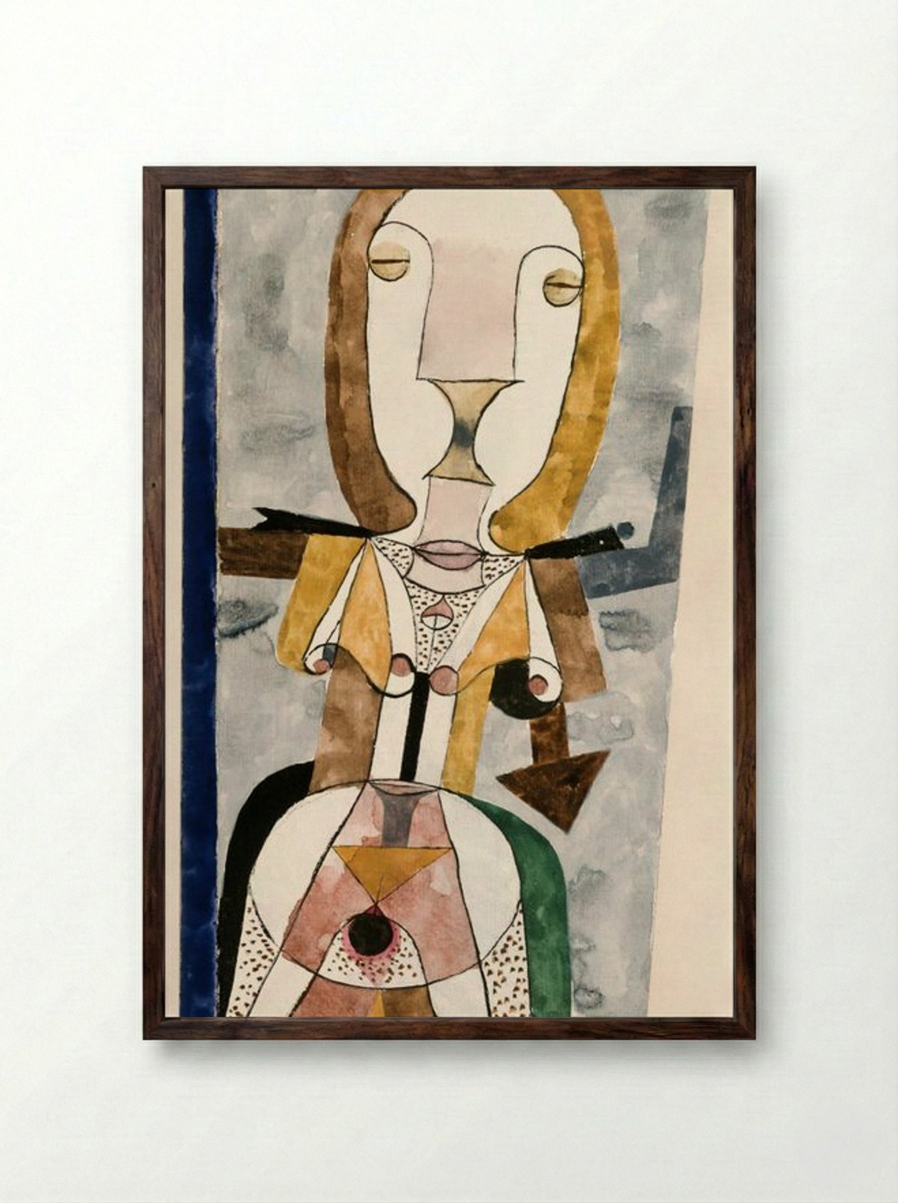 Popular Wall Painting - Paul Klee - Framed Print Dark Wood