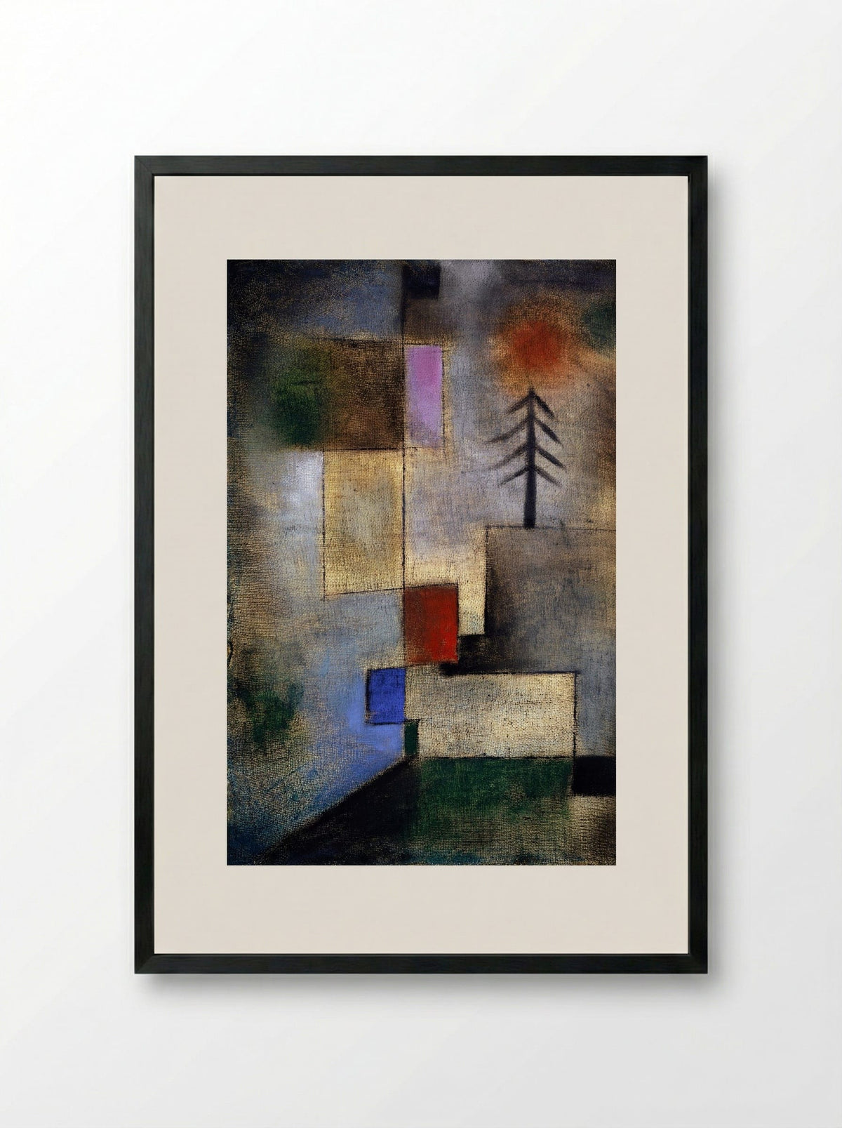 Small Fir Picture - Paul Klee - Framed Print Black