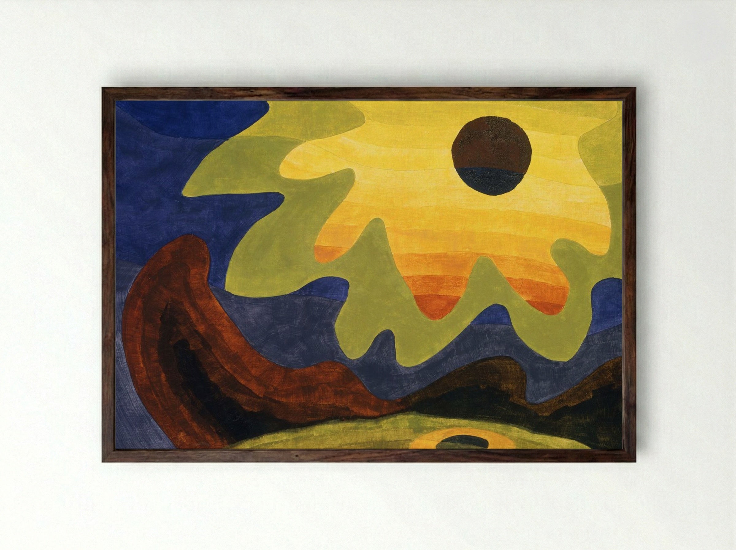 Sun - Arthur Dove - Framed Print Dark Wood