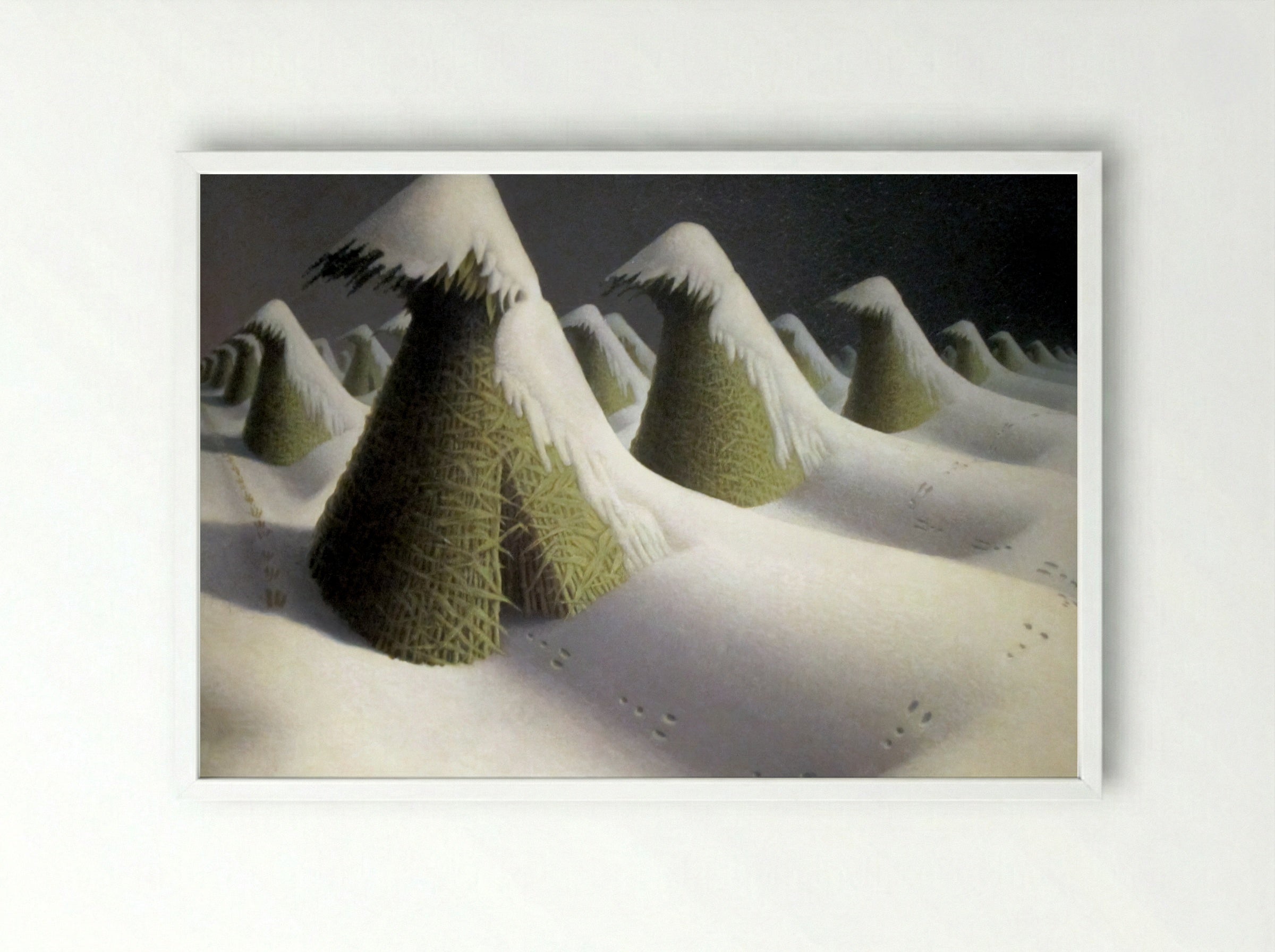 January - Grant Wood - Framed Print White