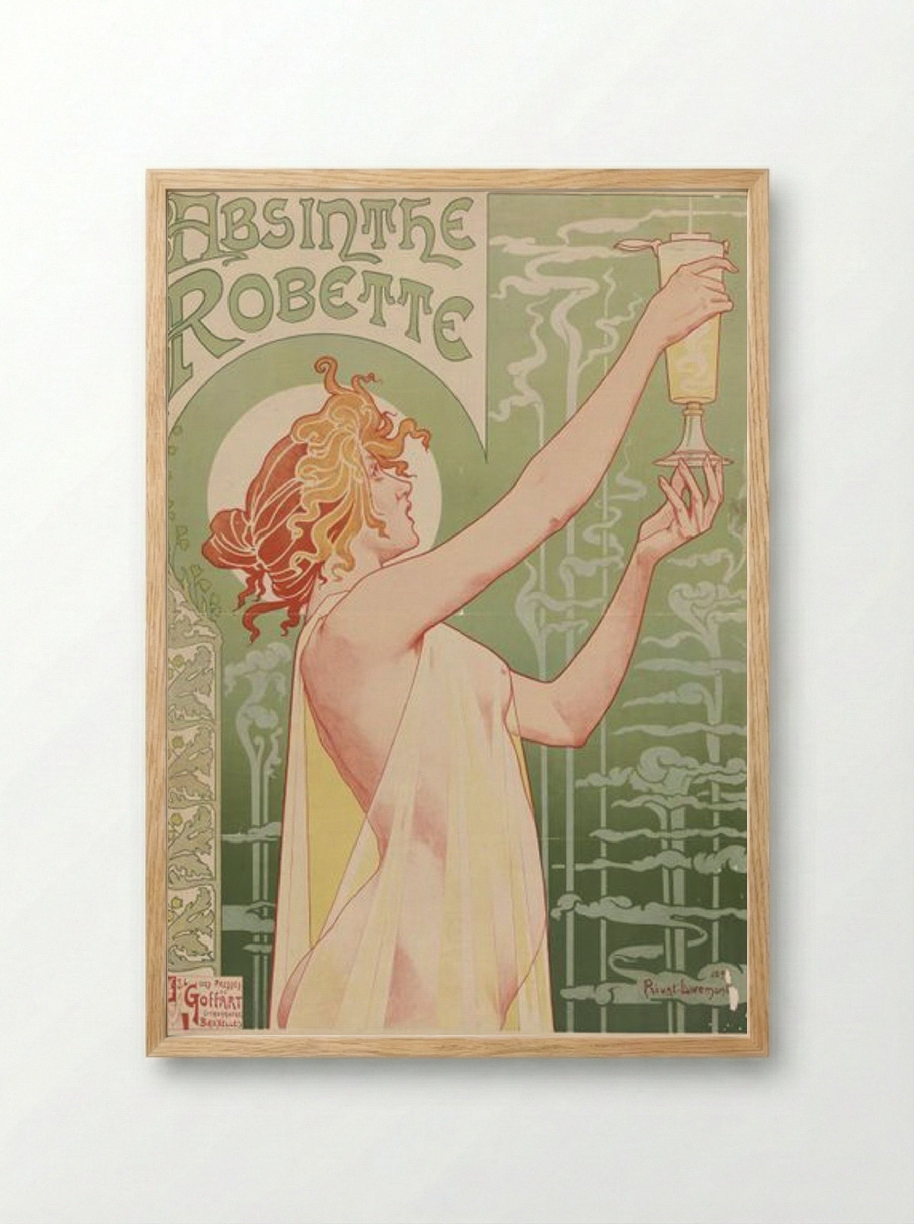 Absinthe Robette - Privat Livemont - Framed Print Wood