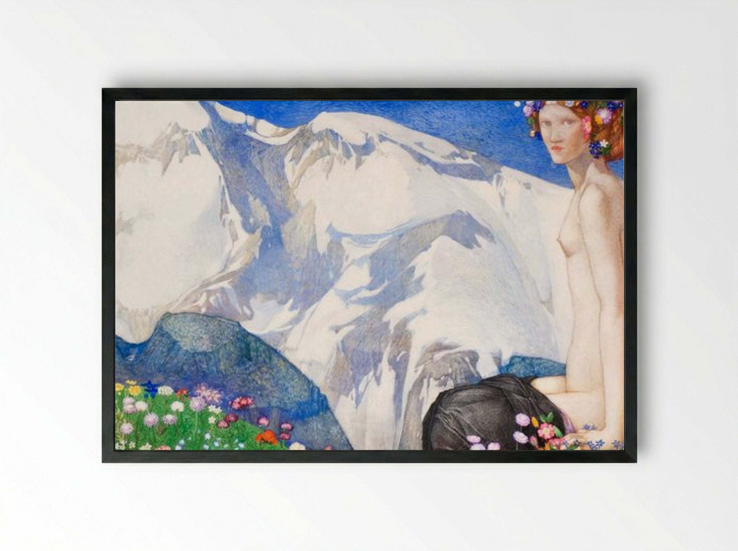 Flora of the Alps - Edward Reginald Frampton - Framed Print Black