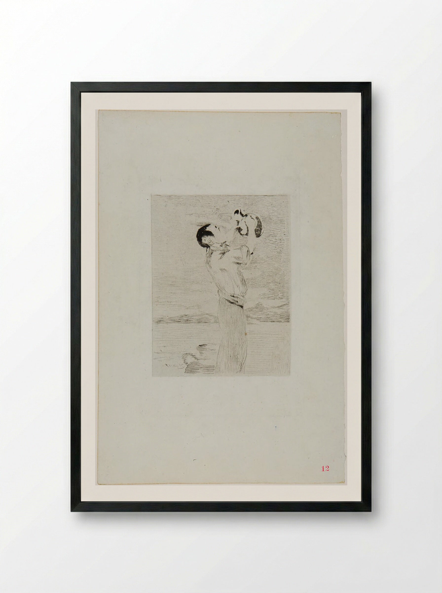 The Water Drinker - Édouard Manet - Framed Print Black