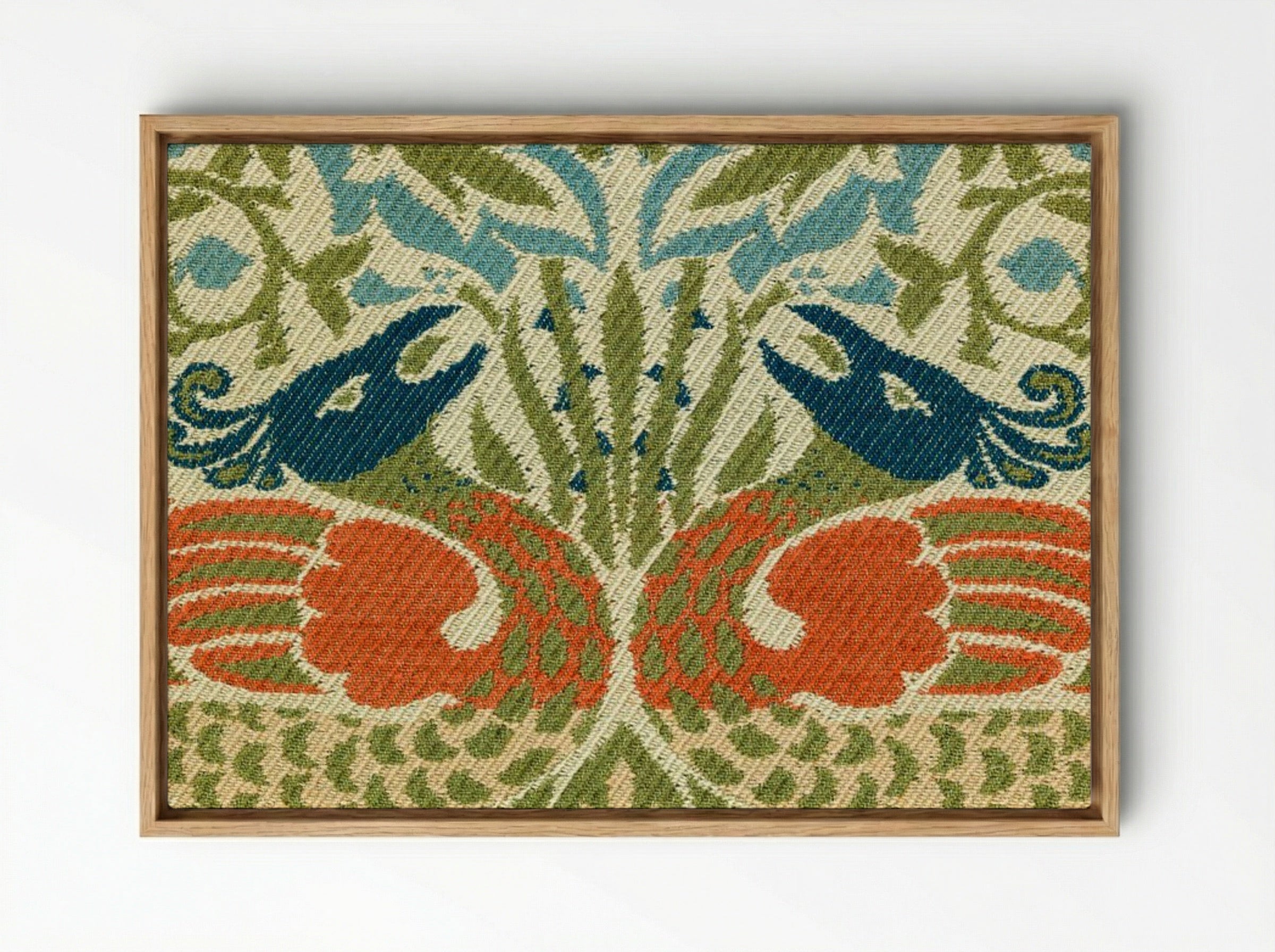 Peacock and Dragon - William Morris - Framed Canvas Wood
