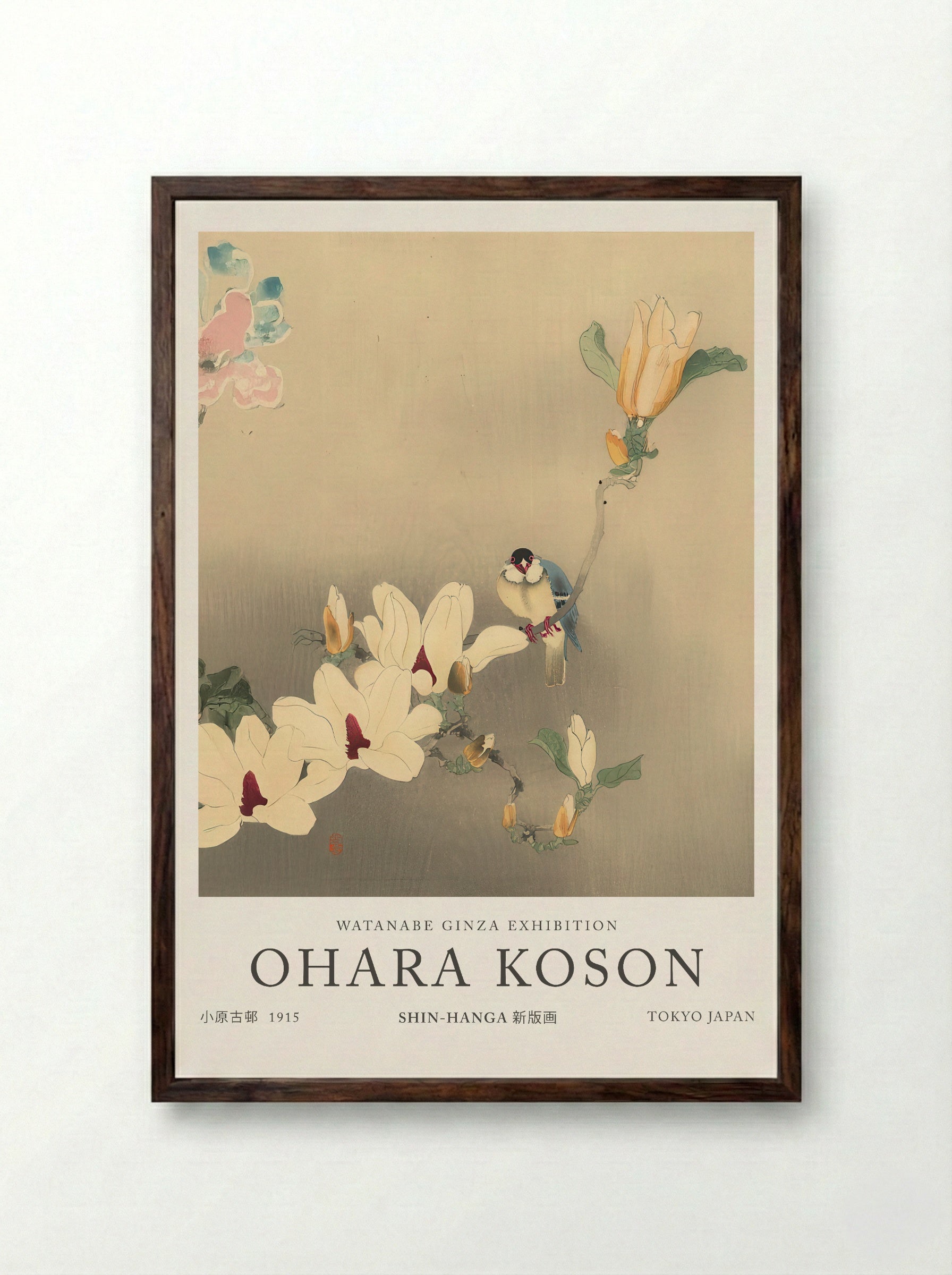 Blue Bird And Magnolia - Ohara Koson