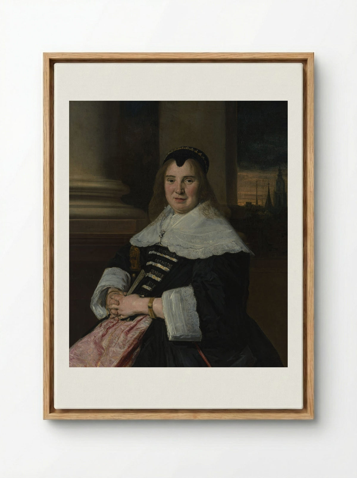 Portrait of a Woman - Frans Hals - Framed Canvas Wood