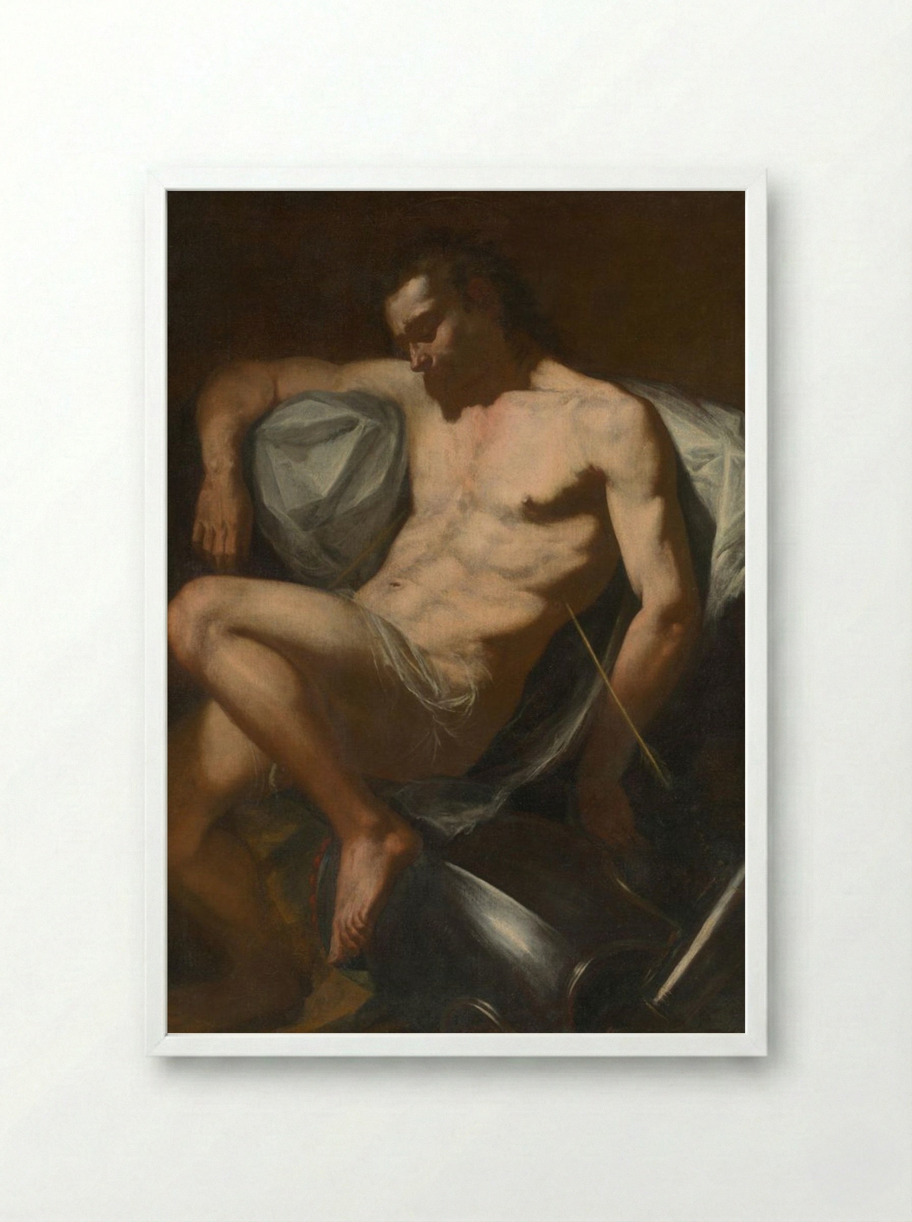 Saint Sebastian - Jusepe de Ribera - Framed Print White