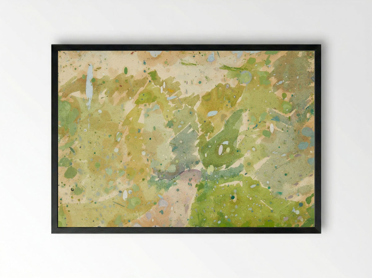 Colour Study for 'Road Through the Forest' - Edvard Weie - Framed Print Black